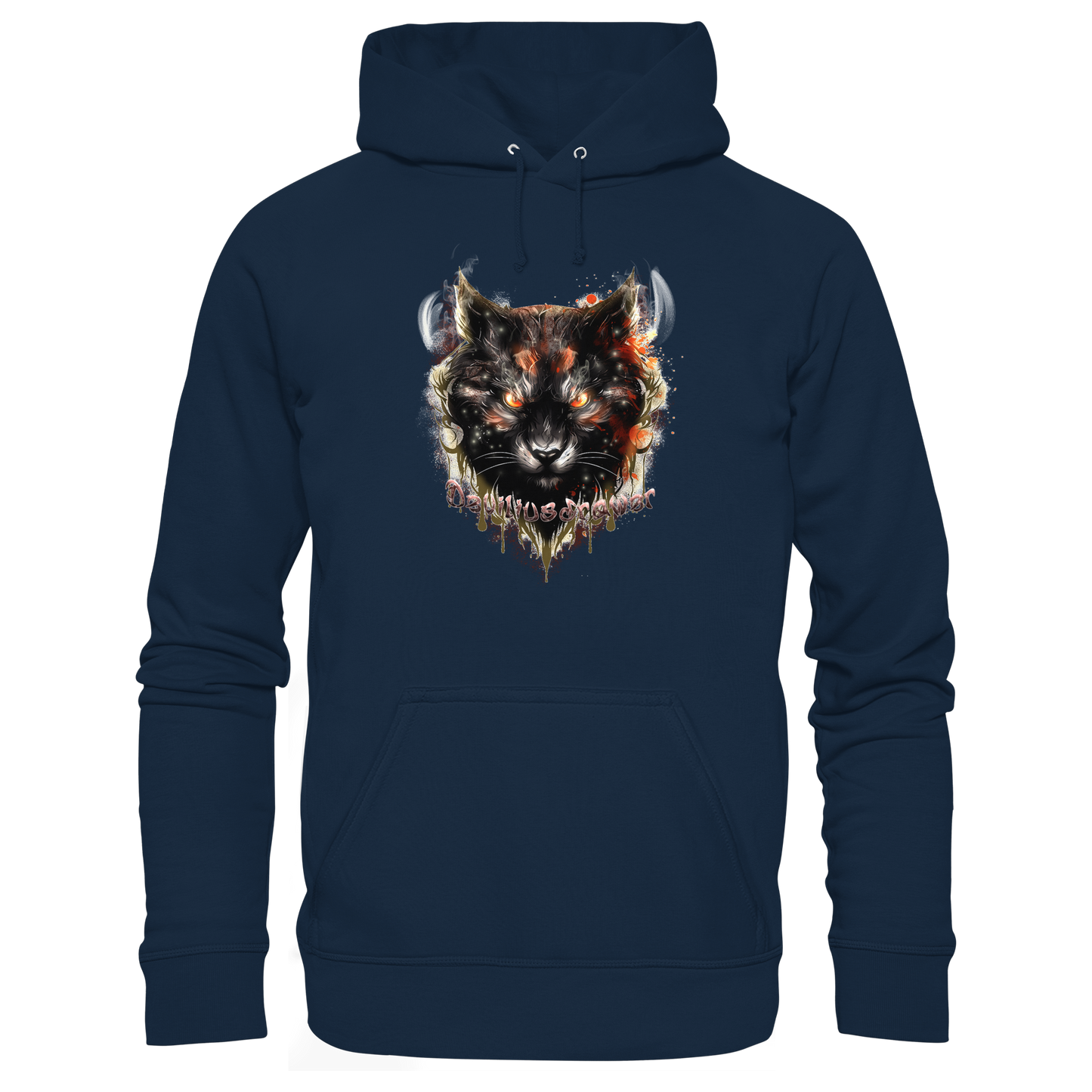 Deviliusdrawer Red Devil Cat - Organic Hoodie