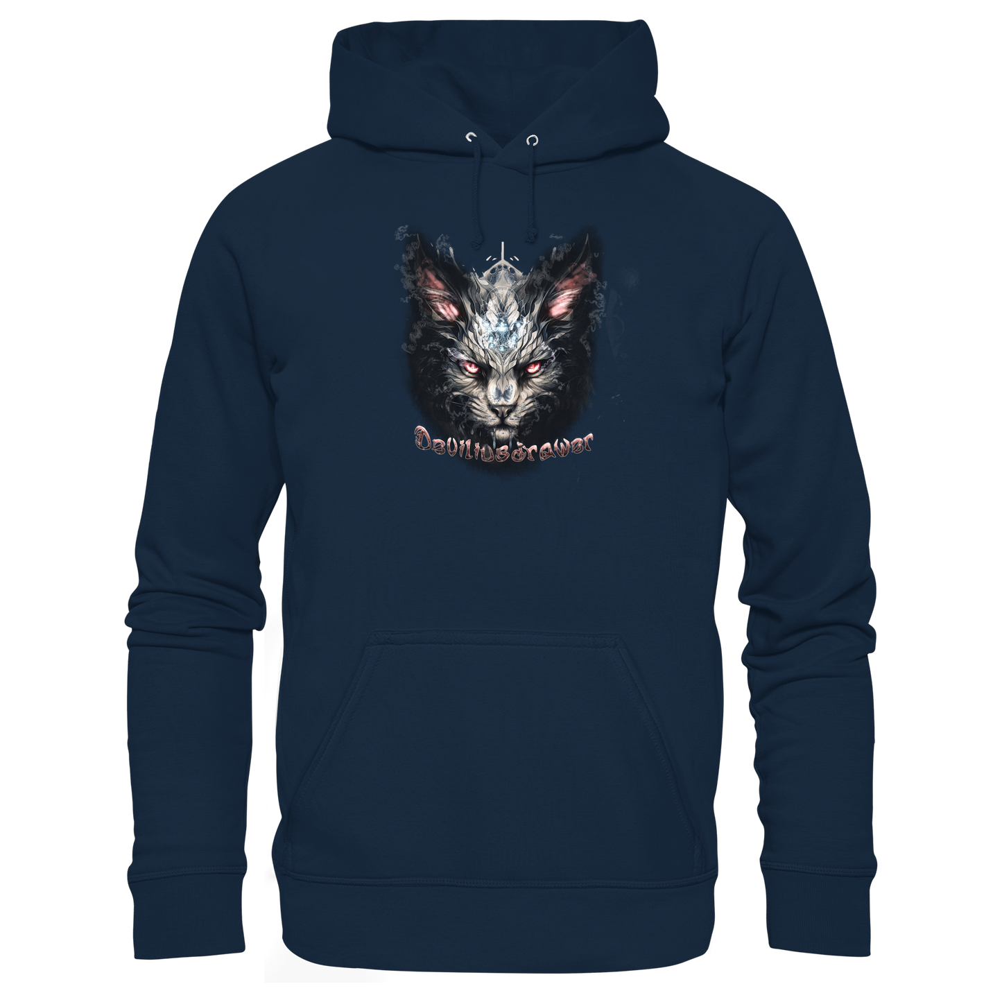 Deviliusdrawer Myshtical Redeyed Cat - Organic Hoodie