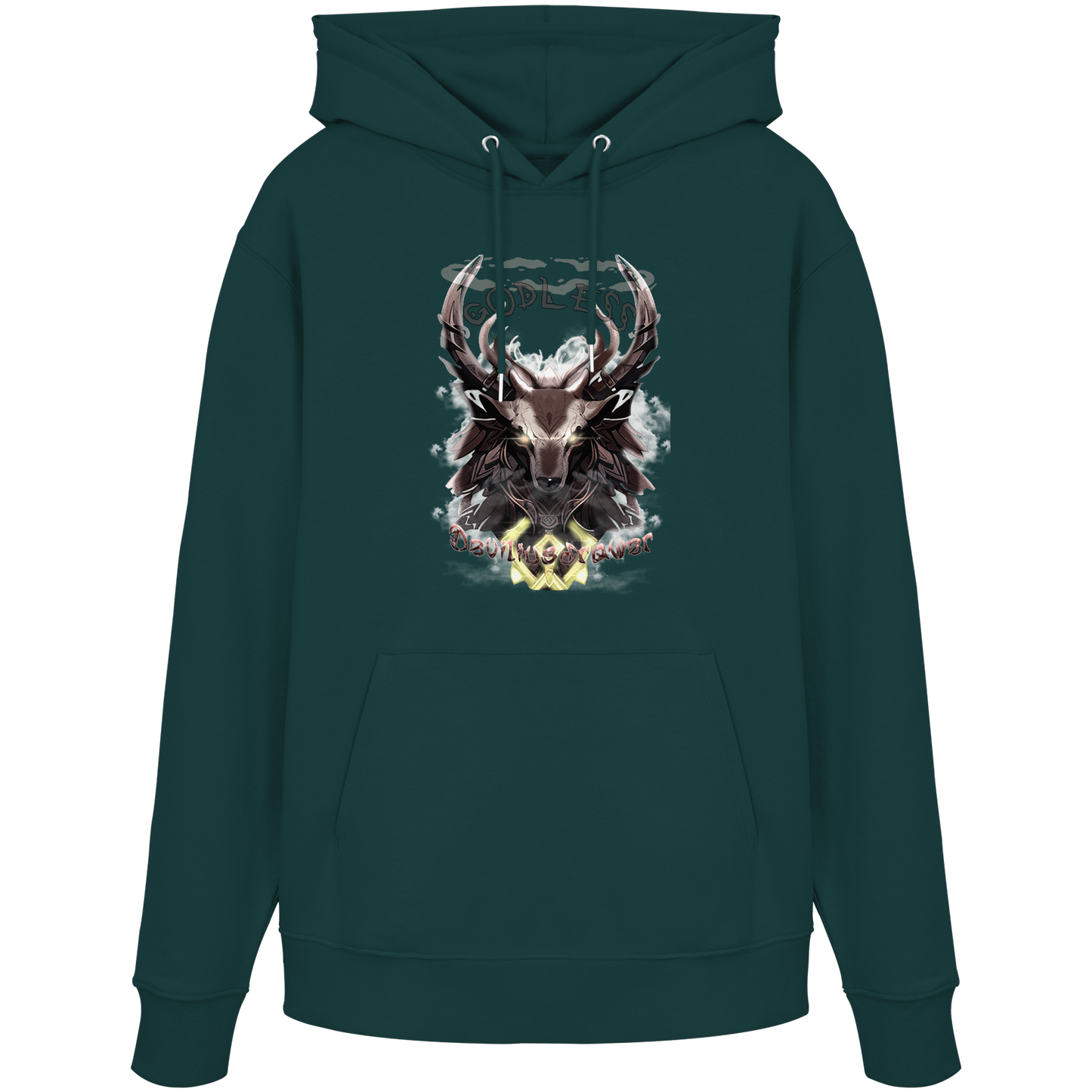Deviliusdrawer Godless Deer - Organic Hoodie