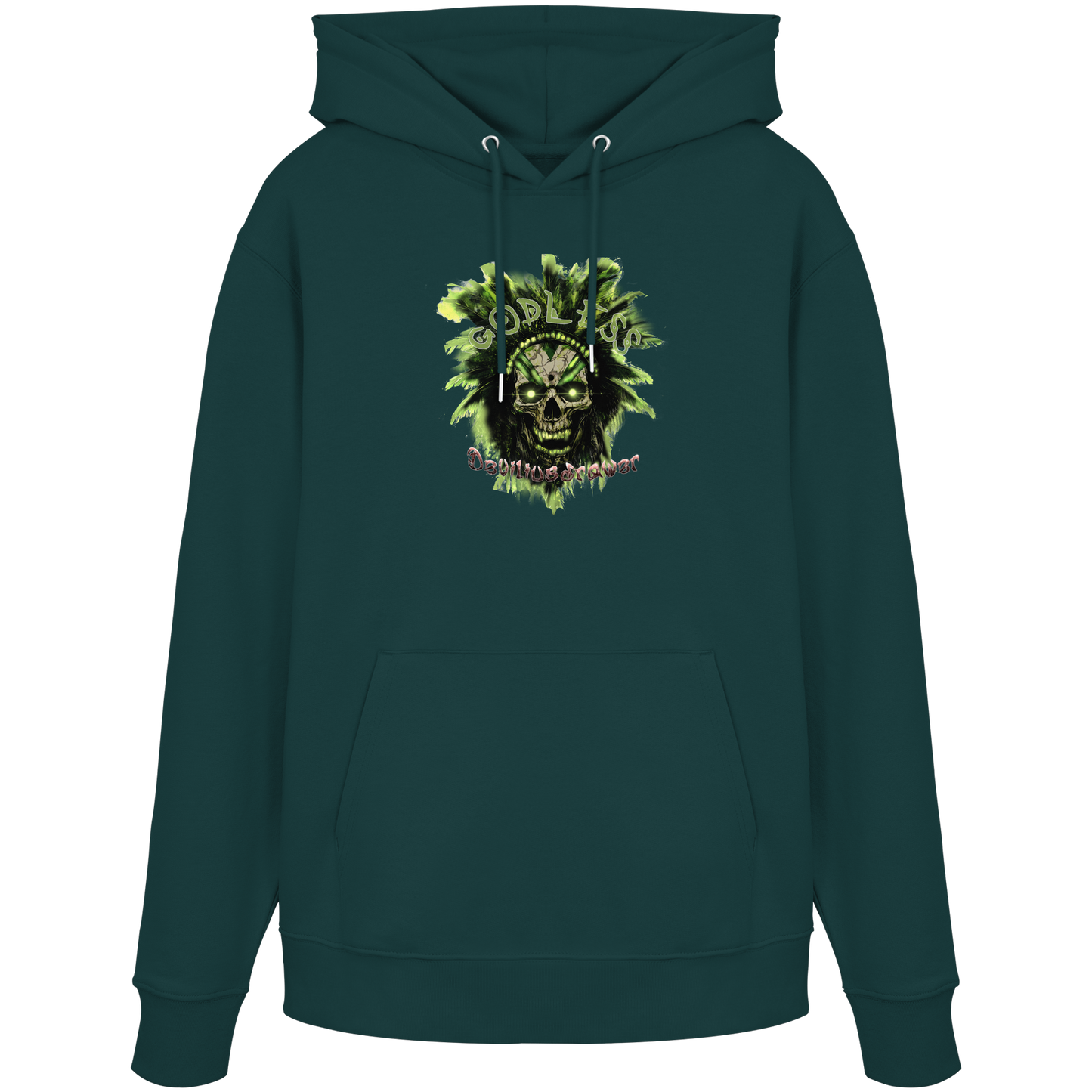 Deviliusdrawer Godless Skull - Organic Hoodie