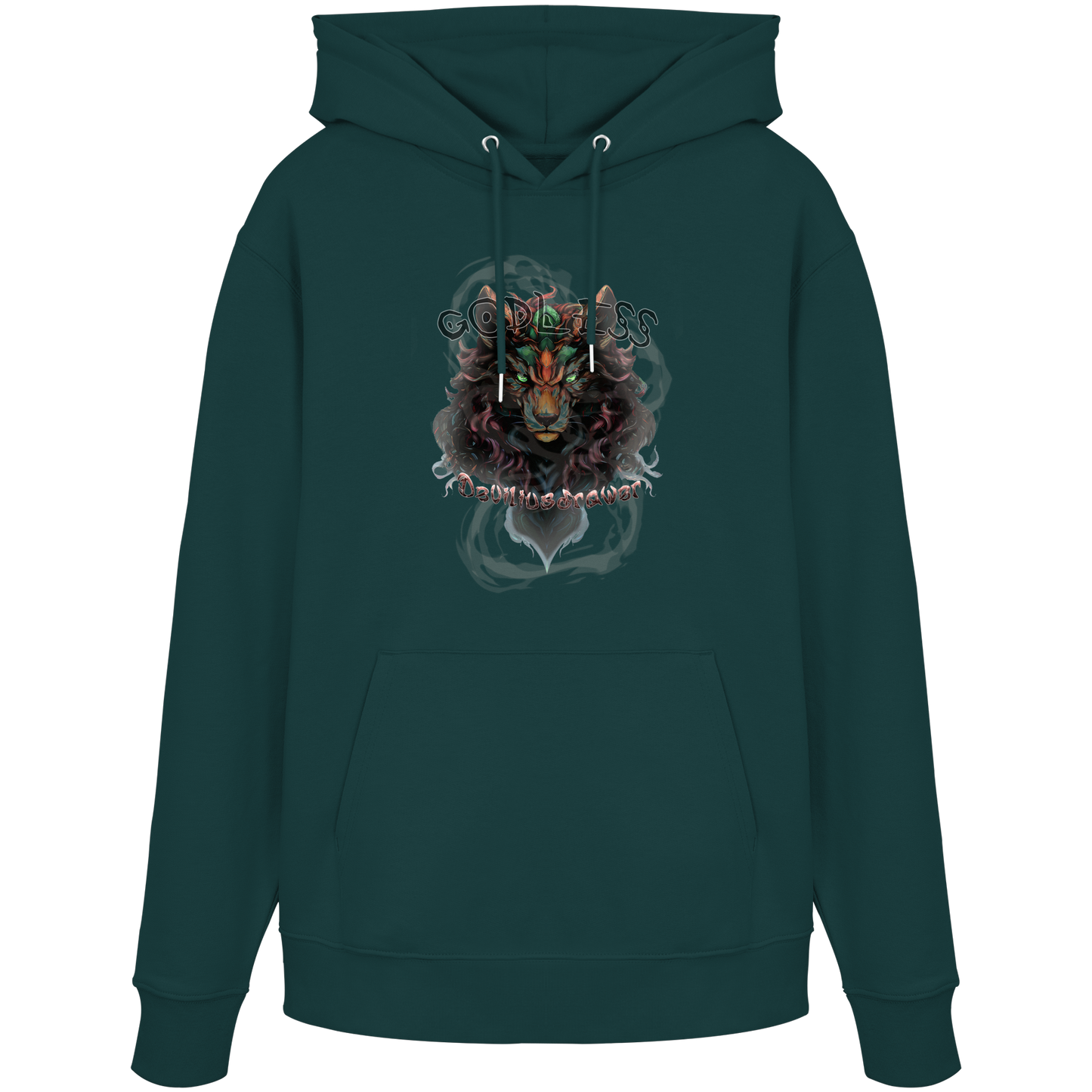 Deviliusdrawer Godless Wolf - Organic Hoodie