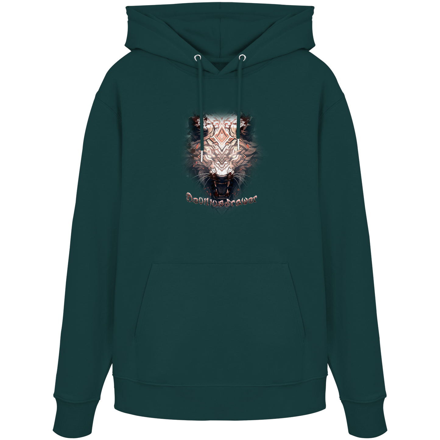 Deviliusdrawer Gold Metal Tiger - Organic Hoodie