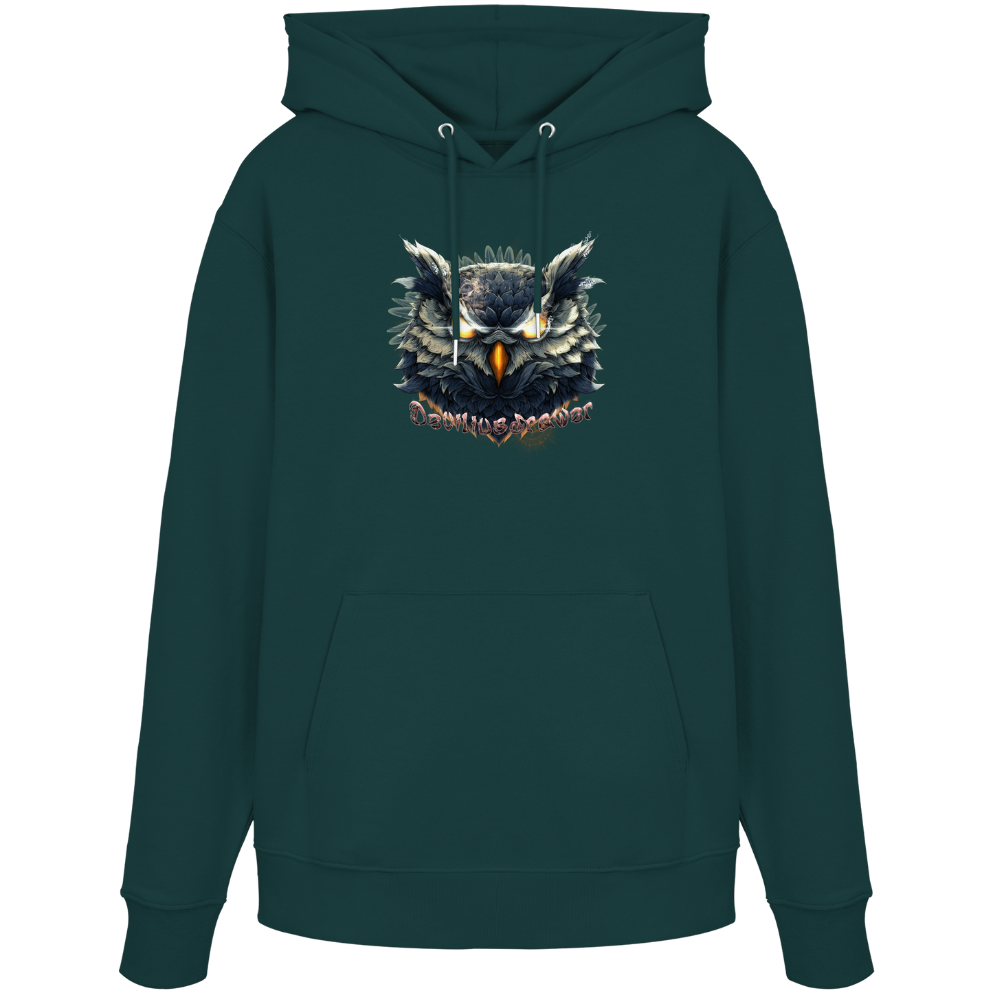 Deviliusdrawer Dark Fire Owl - Organic Hoodie