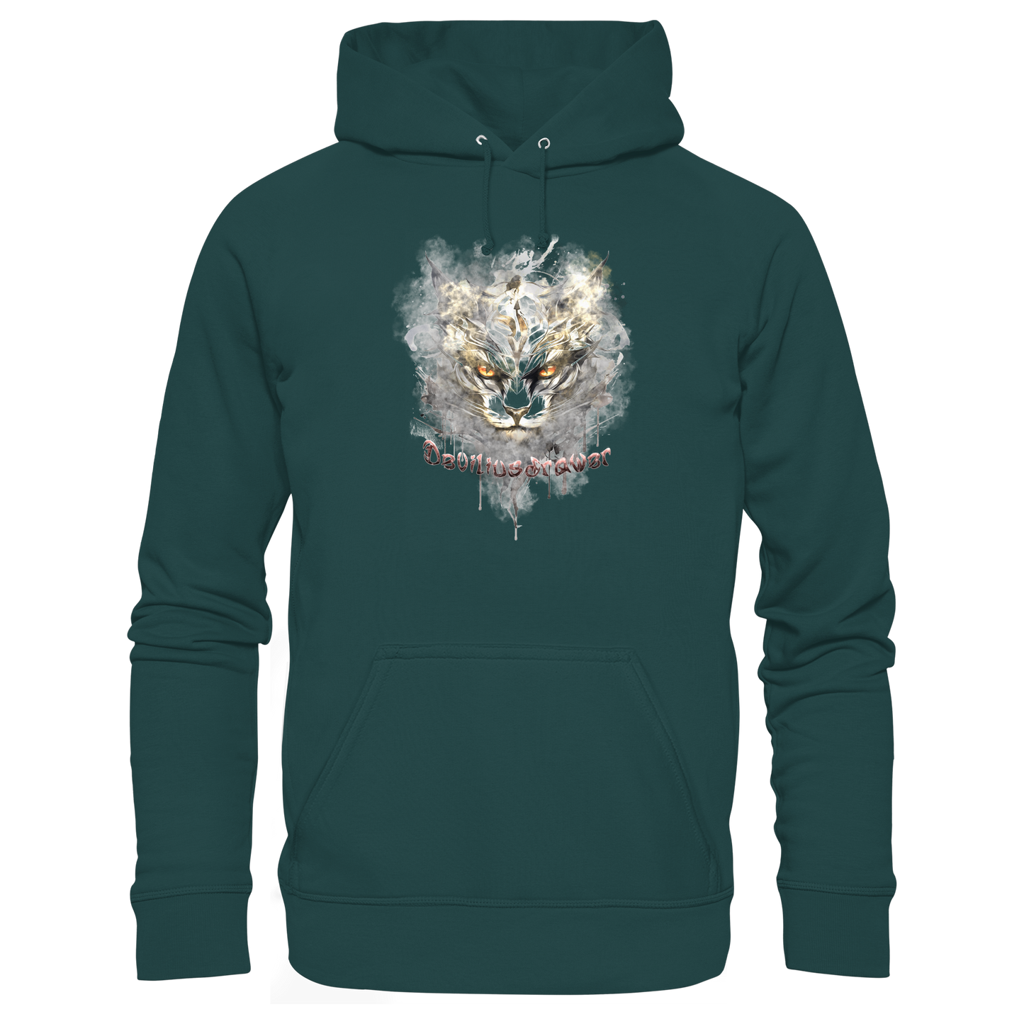 Deviliusdrawer White Catgod - Organic Hoodie