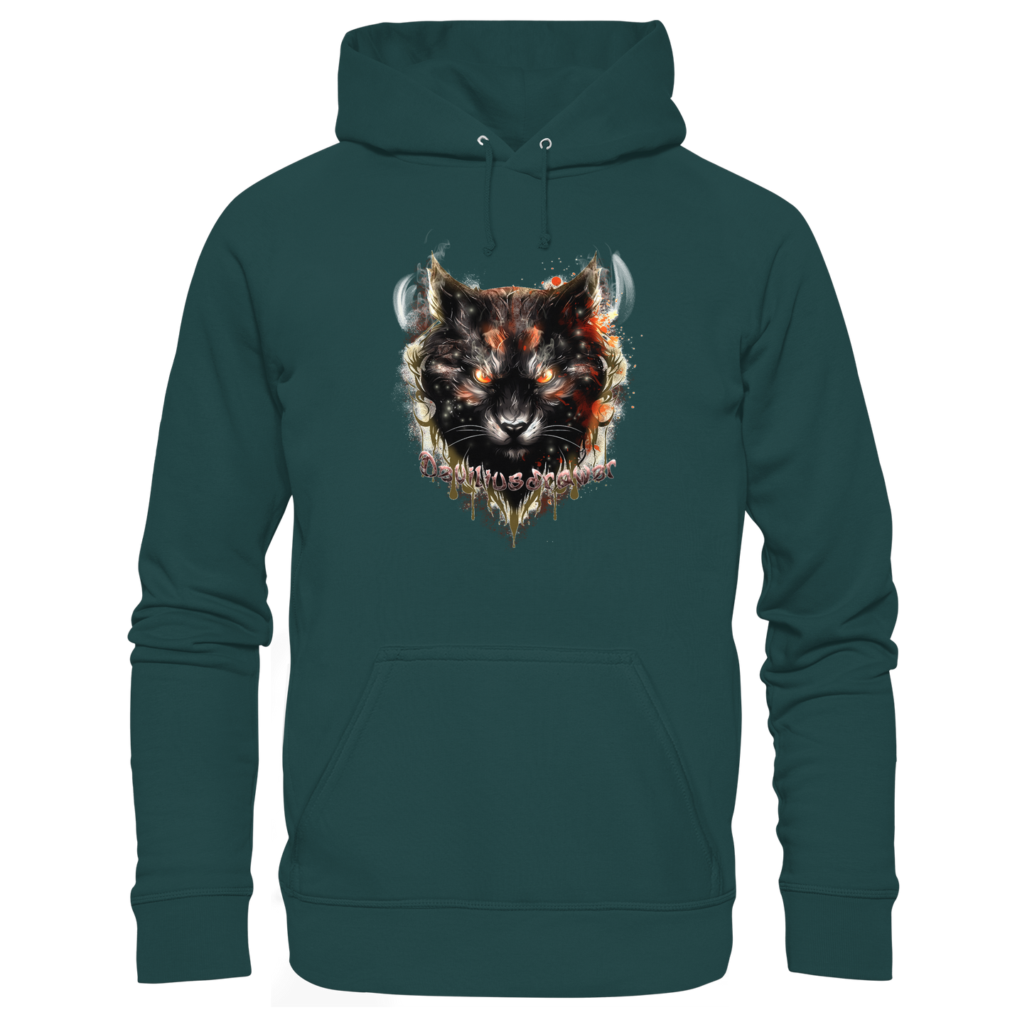 Deviliusdrawer Red Devil Cat - Organic Hoodie
