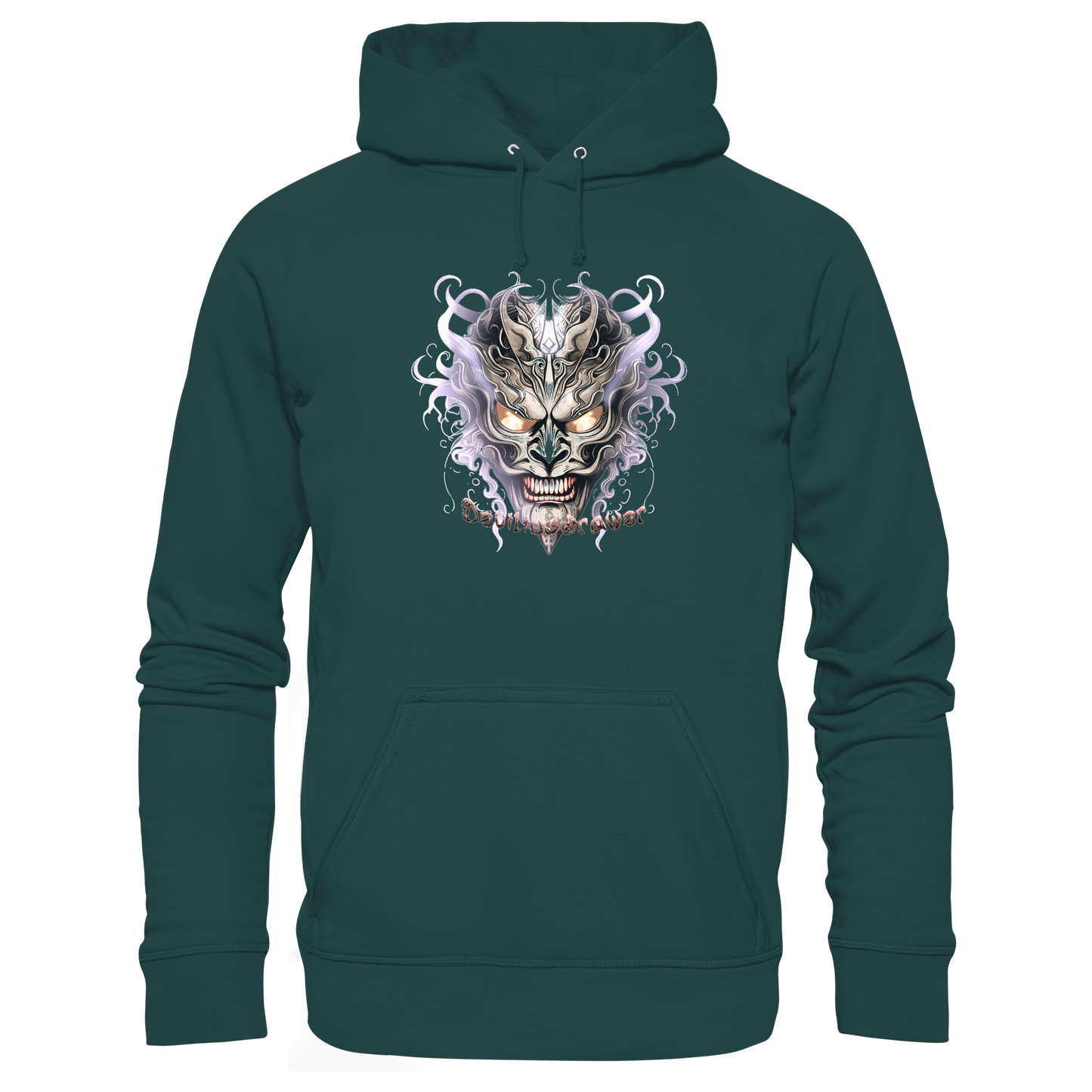 Deviliusdrawer Demon Mask Violet - Organic Hoodie