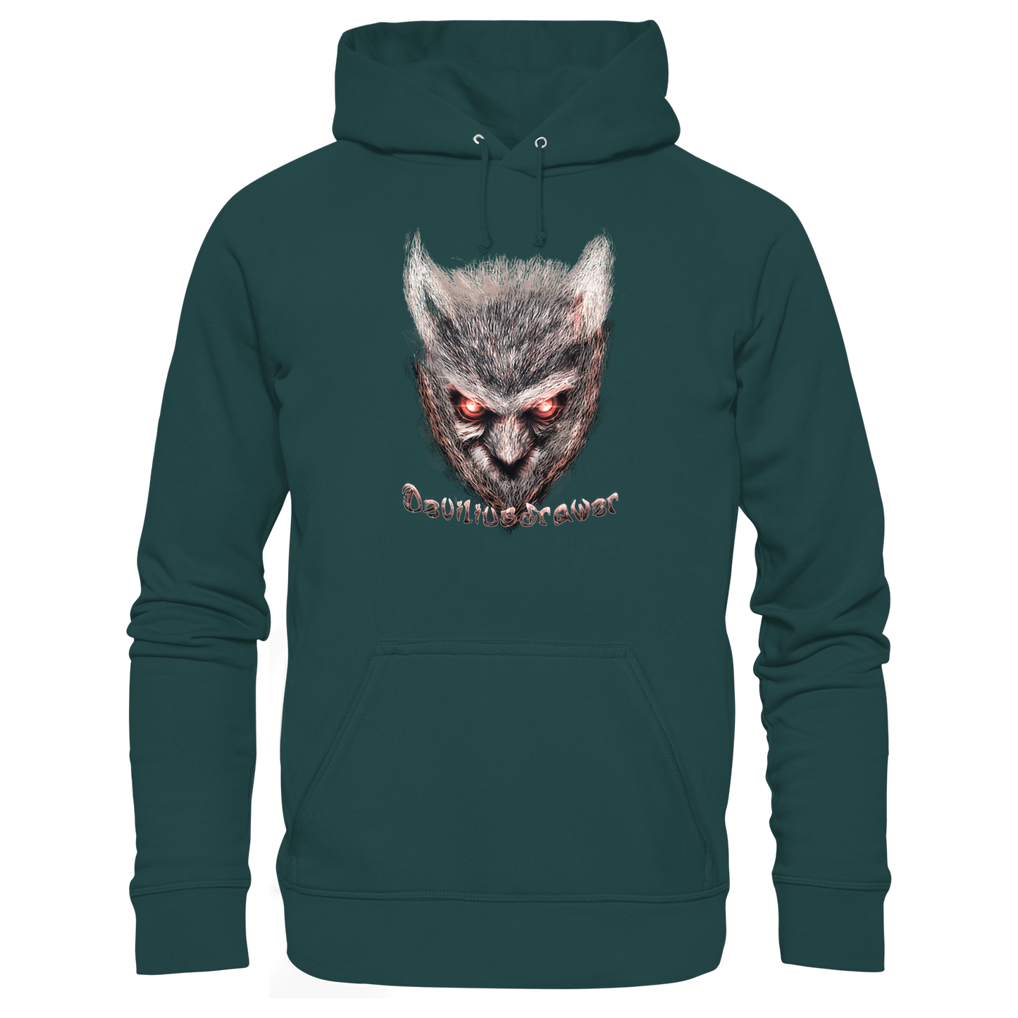 Deviliusdrawer Red Eyed Owl - Organic Hoodie