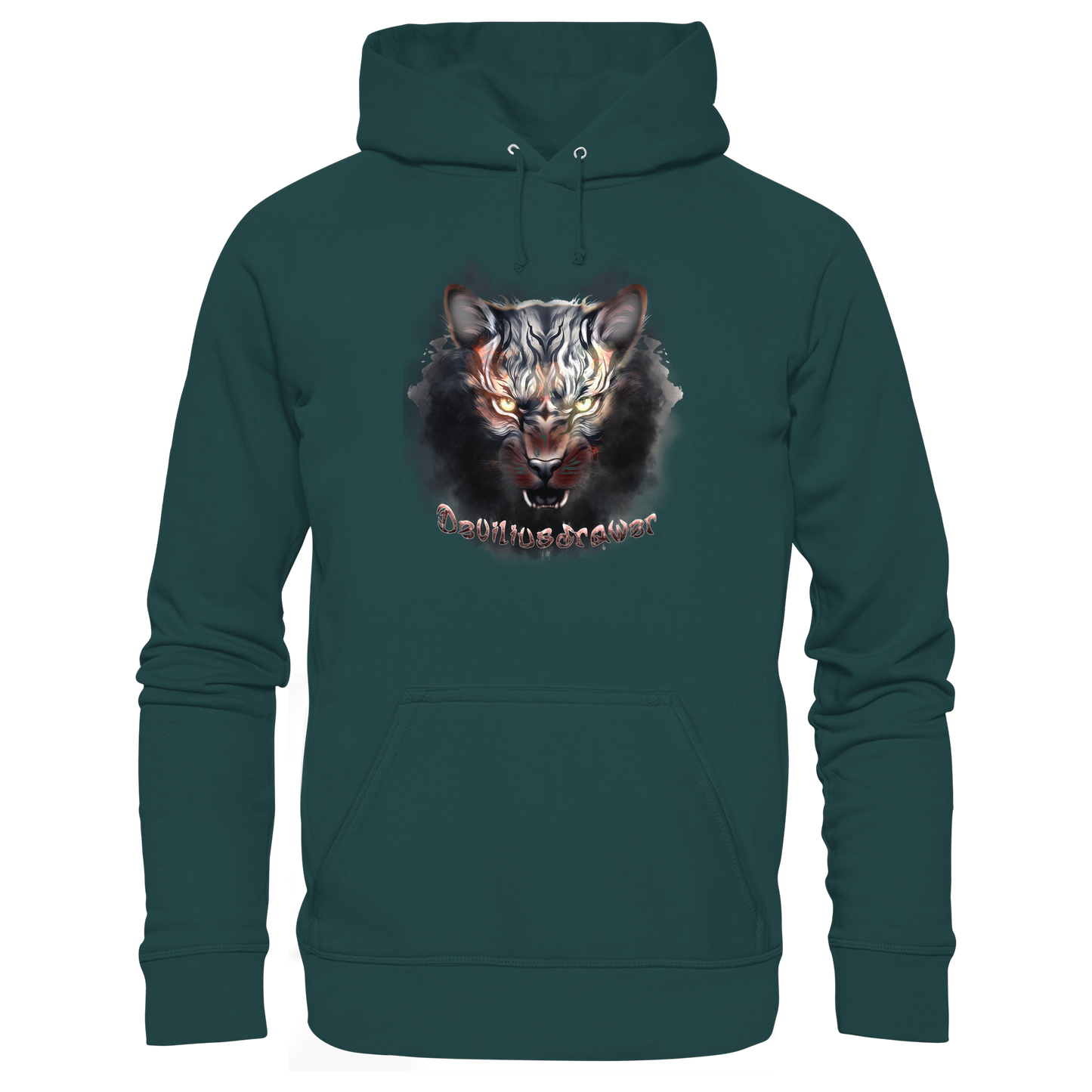 Deviliusdrawer Smoke Tiger - Organic Hoodie