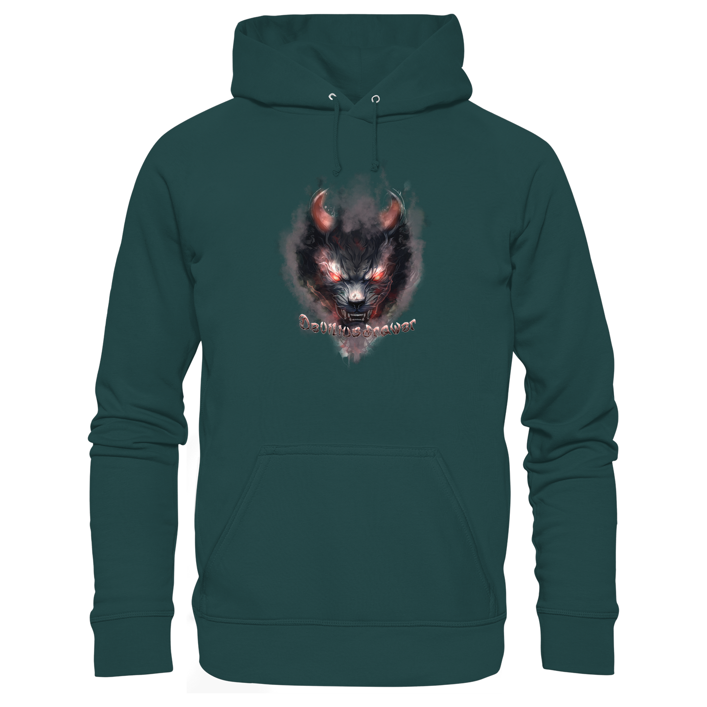 Deviliusdrawer Red Smoked Cat - Organic Hoodie