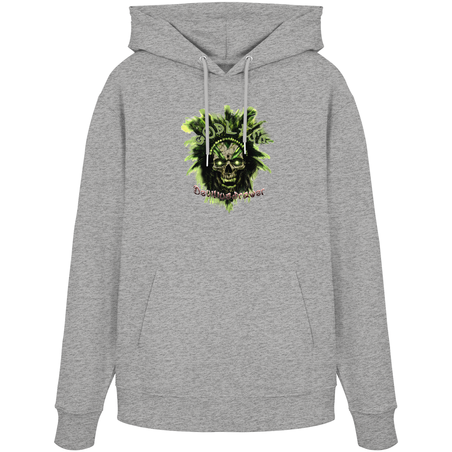 Deviliusdrawer Godless Skull - Organic Hoodie