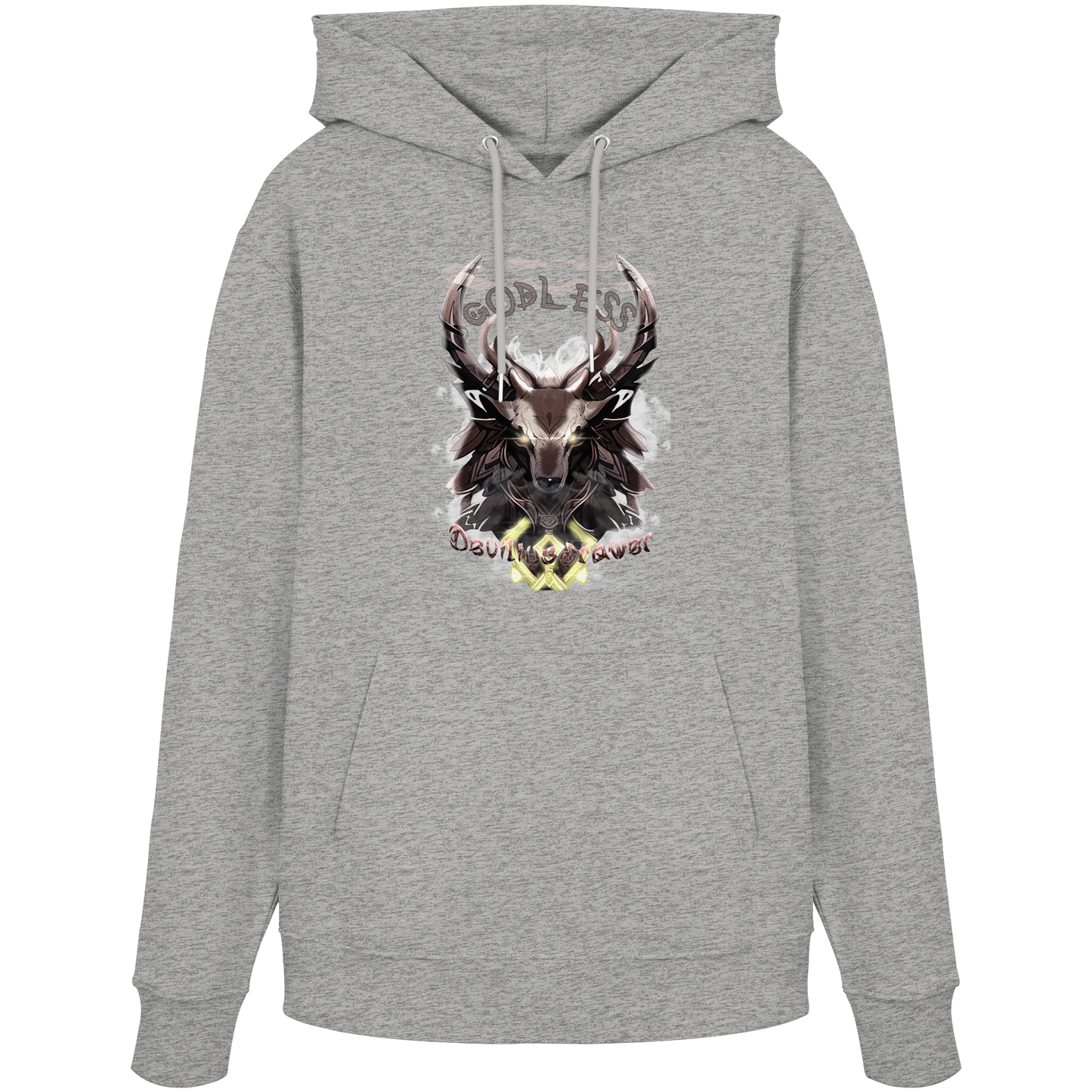 Deviliusdrawer Godless Deer - Organic Hoodie