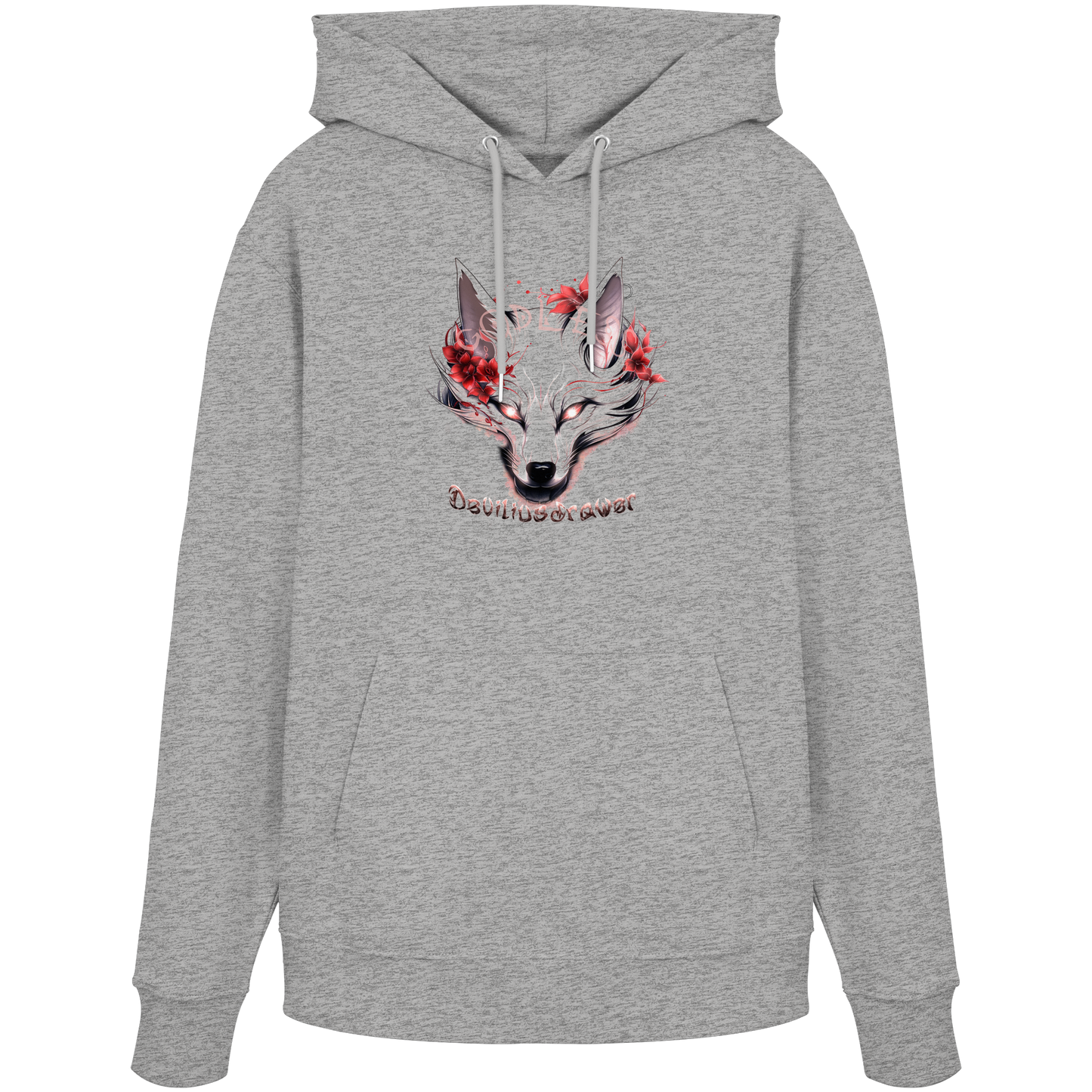 Deviliusdrawer Kitsune Wolf - Organic Hoodie