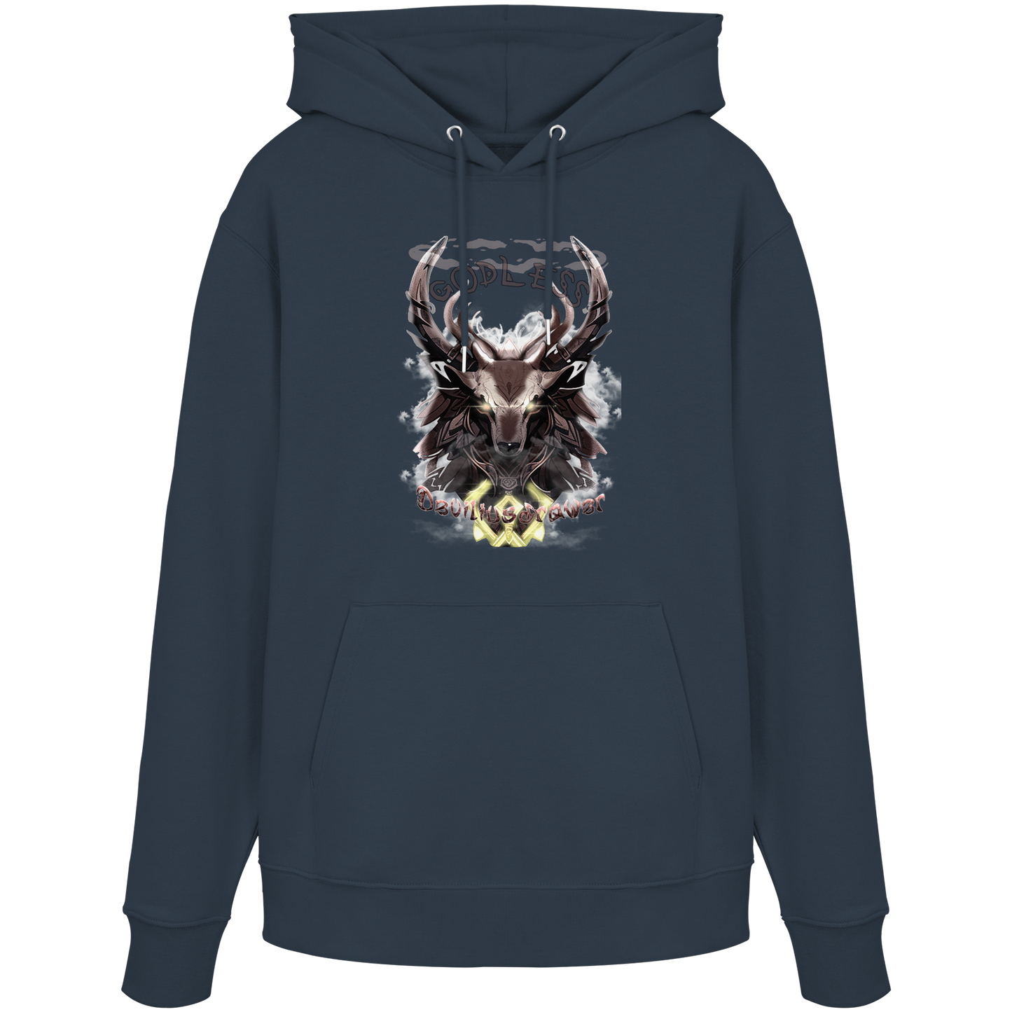 Deviliusdrawer Godless Deer - Organic Hoodie