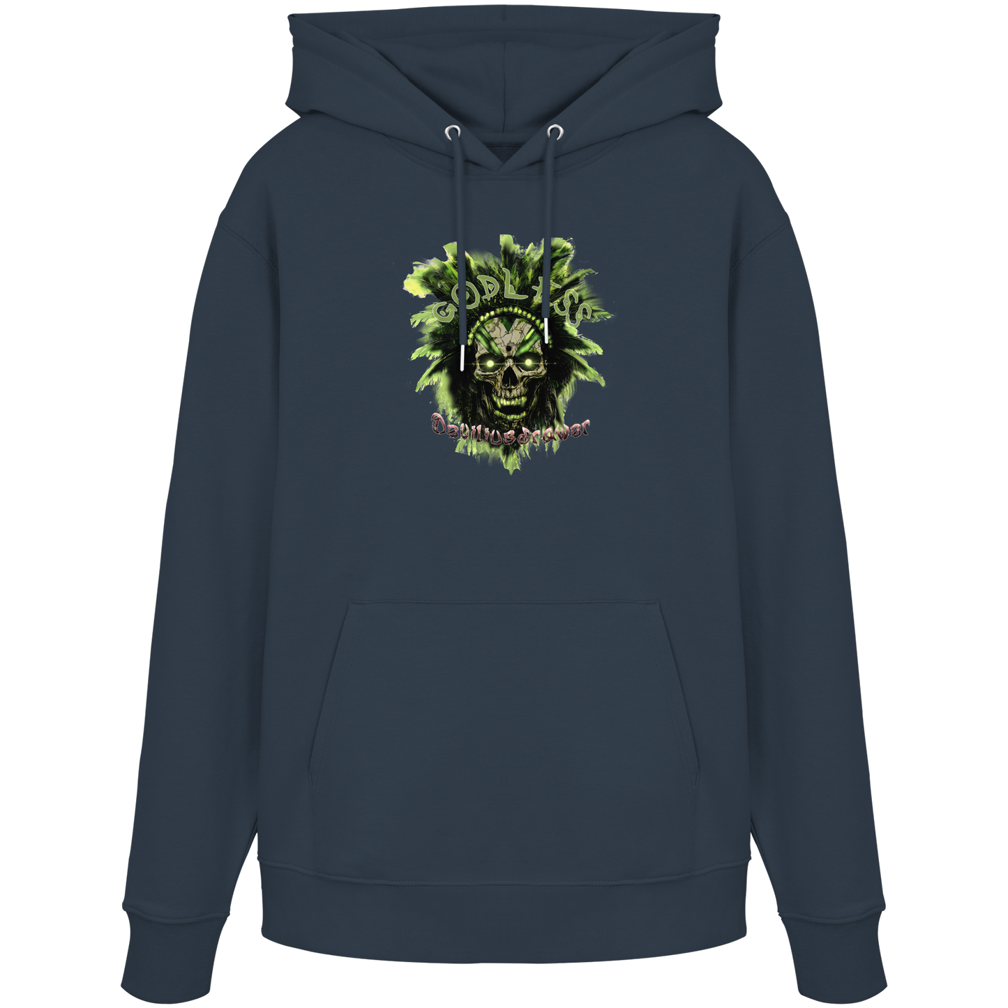 Deviliusdrawer Godless Skull - Organic Hoodie