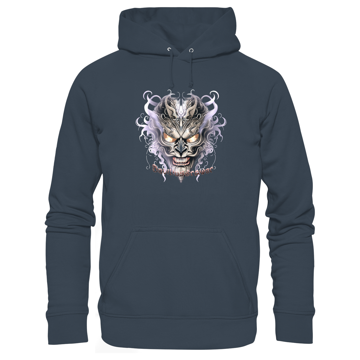 Deviliusdrawer Demon Mask Violet - Organic Hoodie