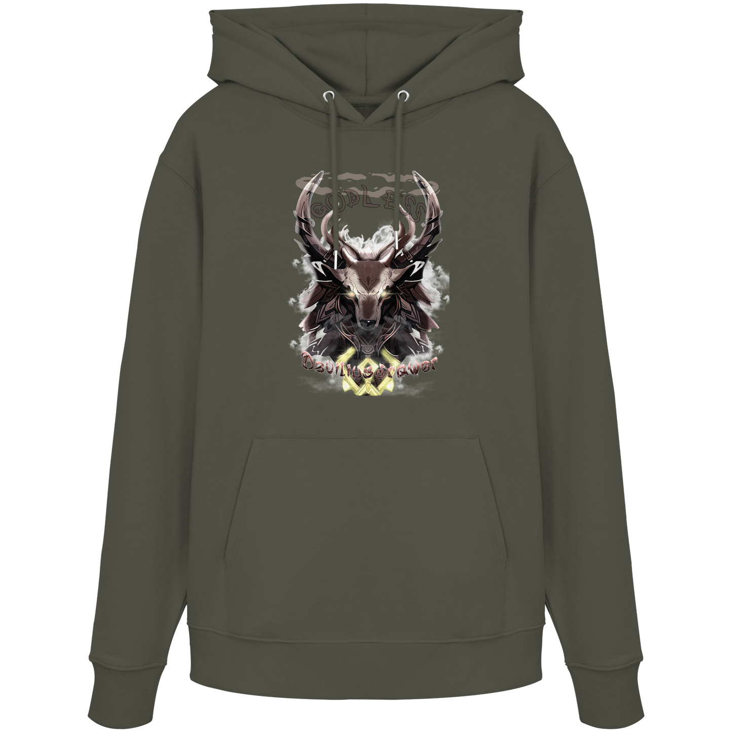 Deviliusdrawer Godless Deer - Organic Hoodie