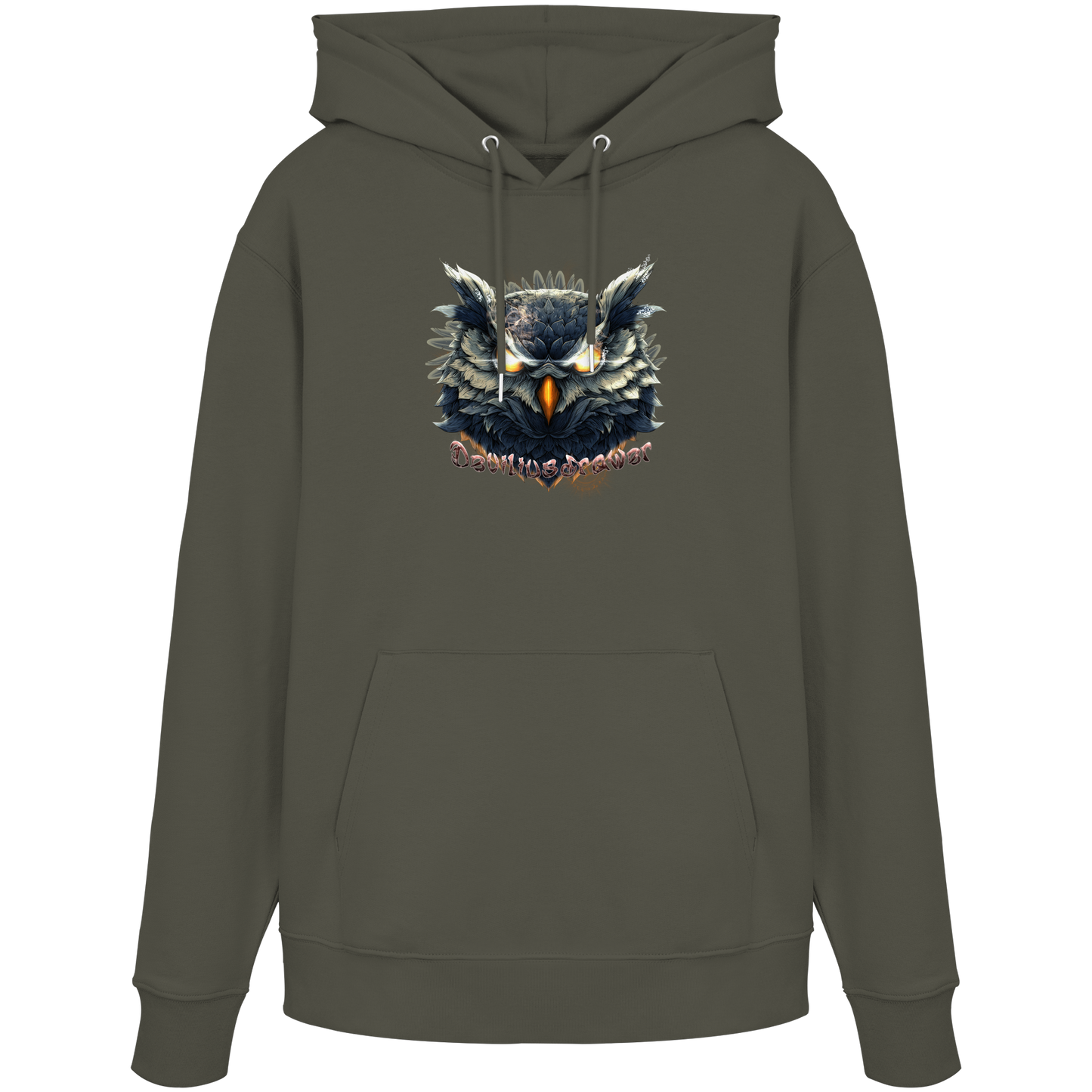 Deviliusdrawer Dark Fire Owl - Organic Hoodie