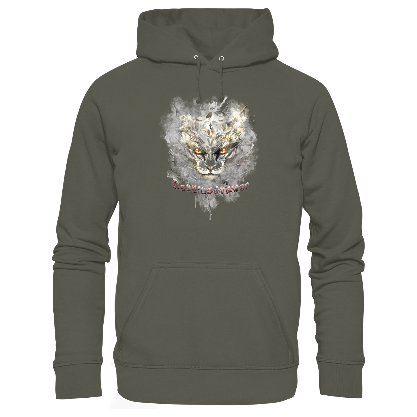 Deviliusdrawer White Catgod - Organic Hoodie