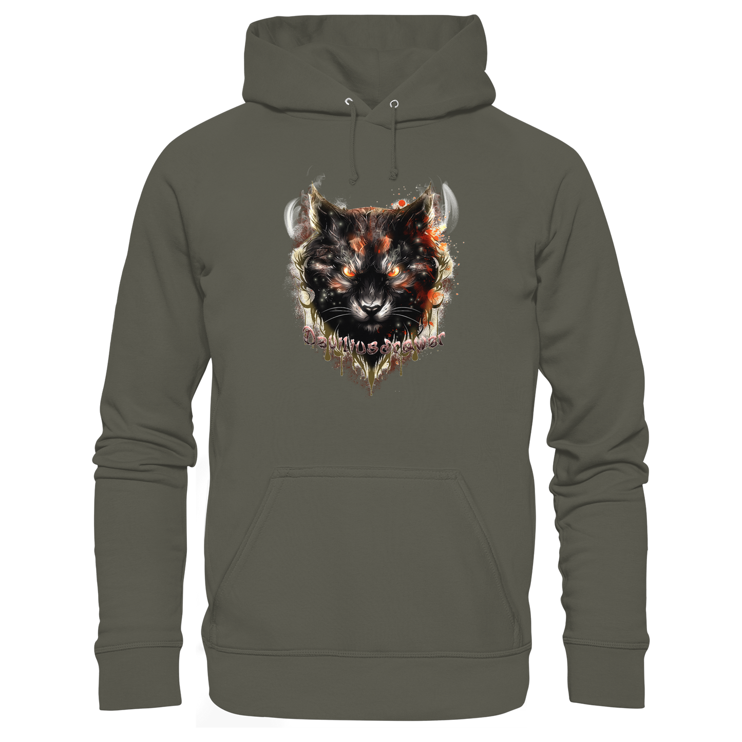 Deviliusdrawer Red Devil Cat - Organic Hoodie