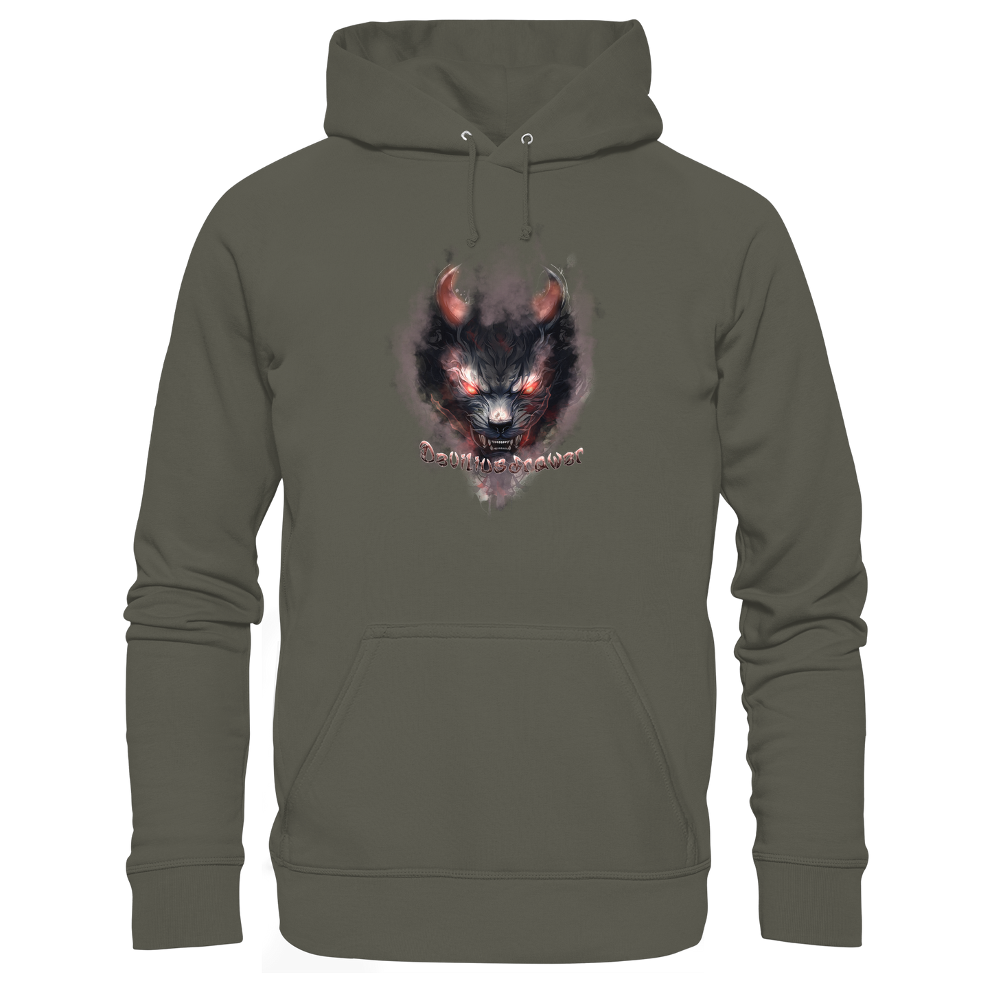 Deviliusdrawer Red Smoked Cat - Organic Hoodie