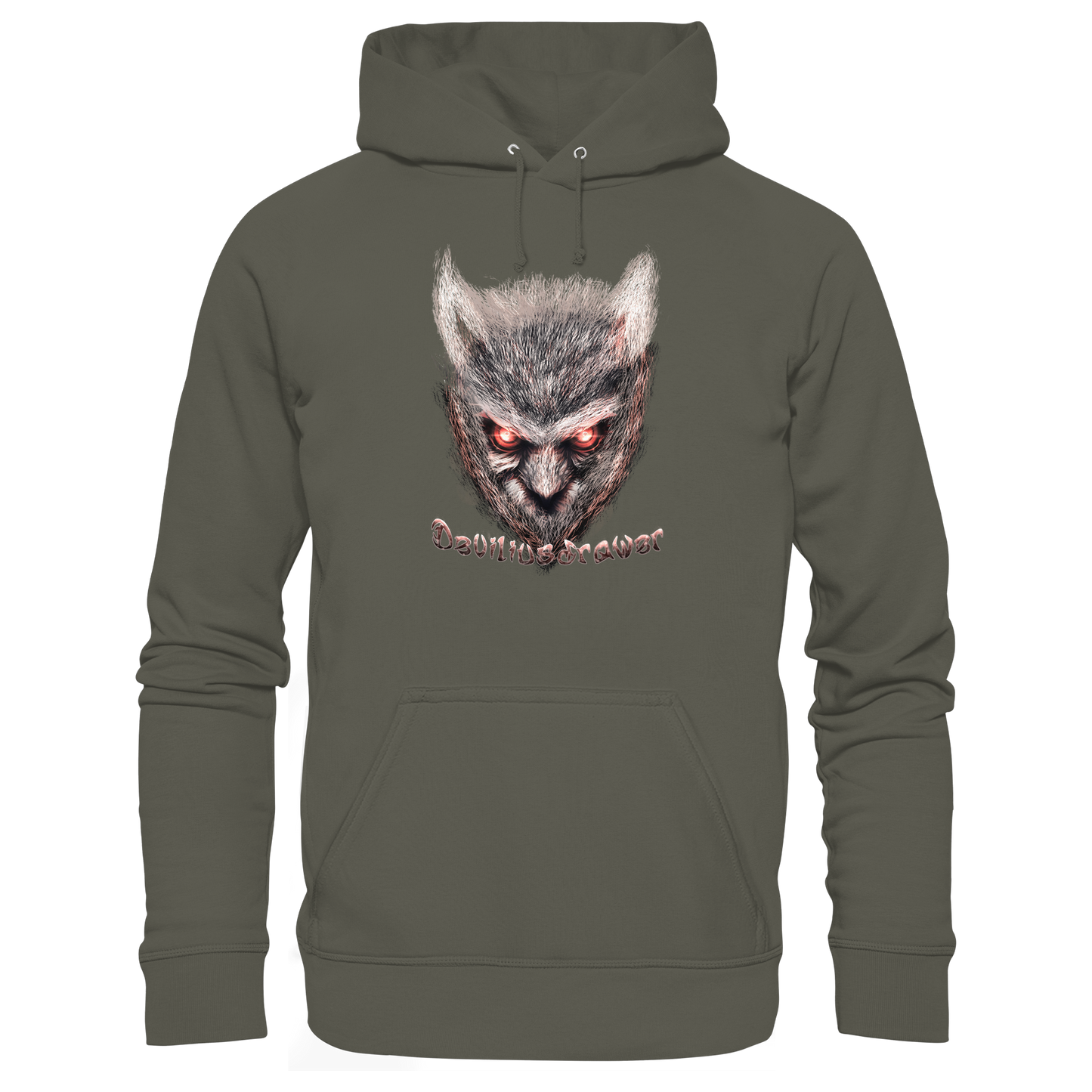 Deviliusdrawer Red Eyed Owl - Organic Hoodie
