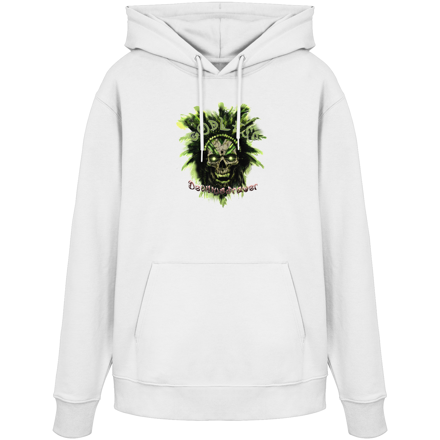 Deviliusdrawer Godless Skull - Organic Hoodie