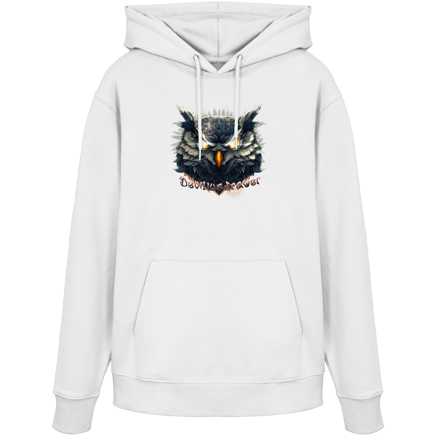 Deviliusdrawer Dark Fire Owl - Organic Hoodie