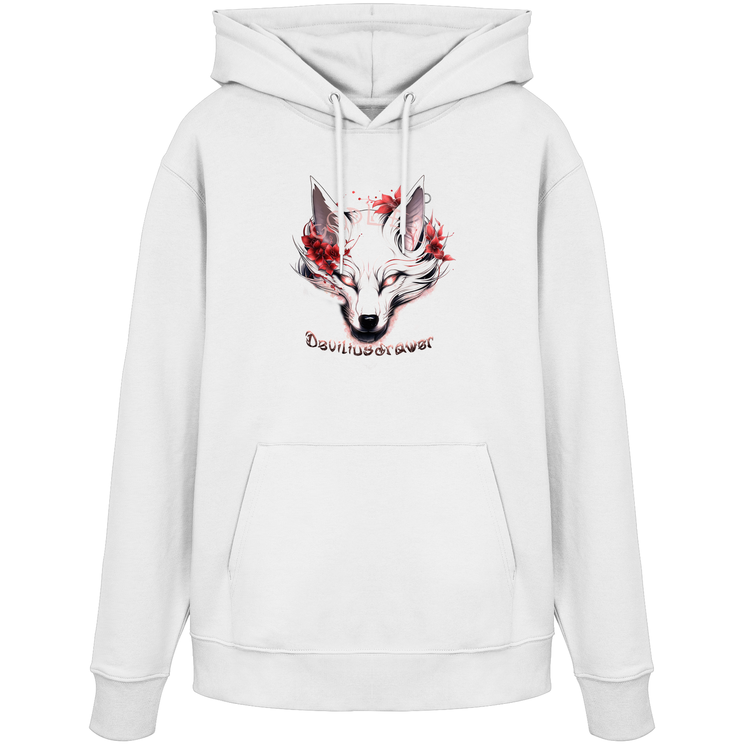 Deviliusdrawer Kitsune Wolf - Organic Hoodie