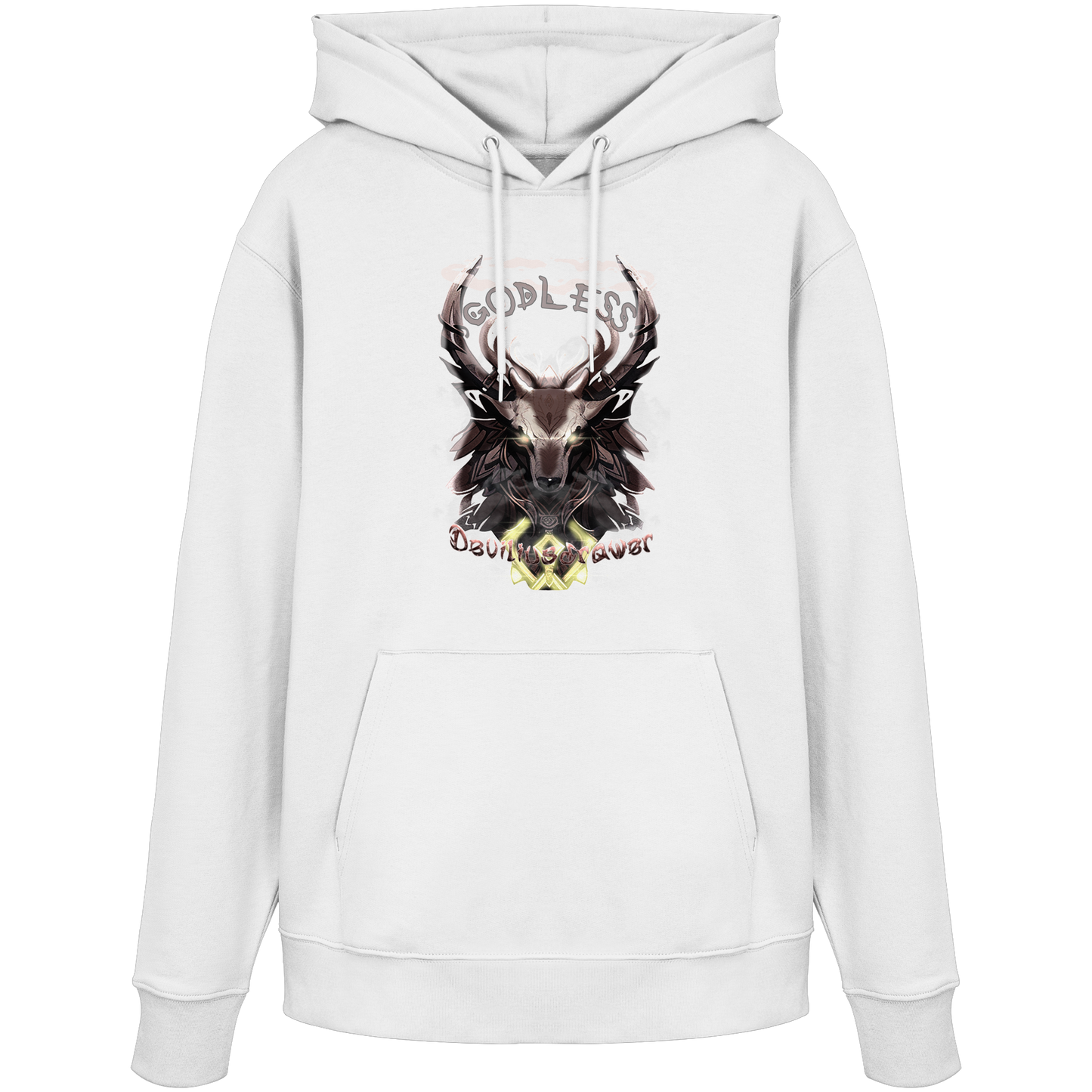 Deviliusdrawer Godless Deer - Organic Hoodie