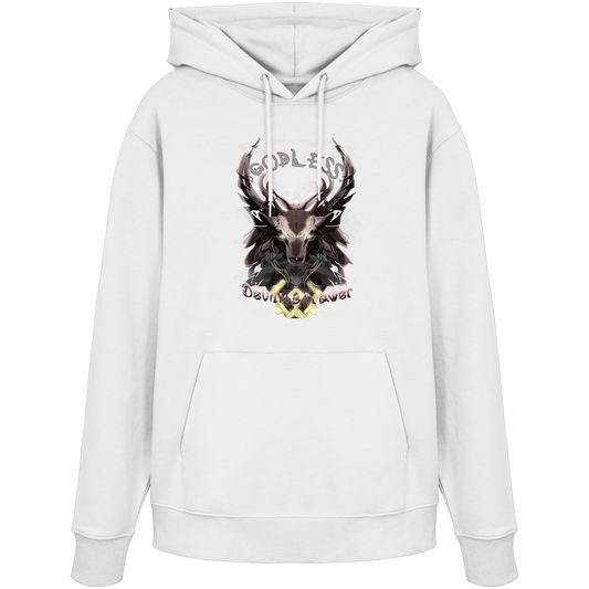 Deviliusdrawer Godless Deer - Organic Hoodie