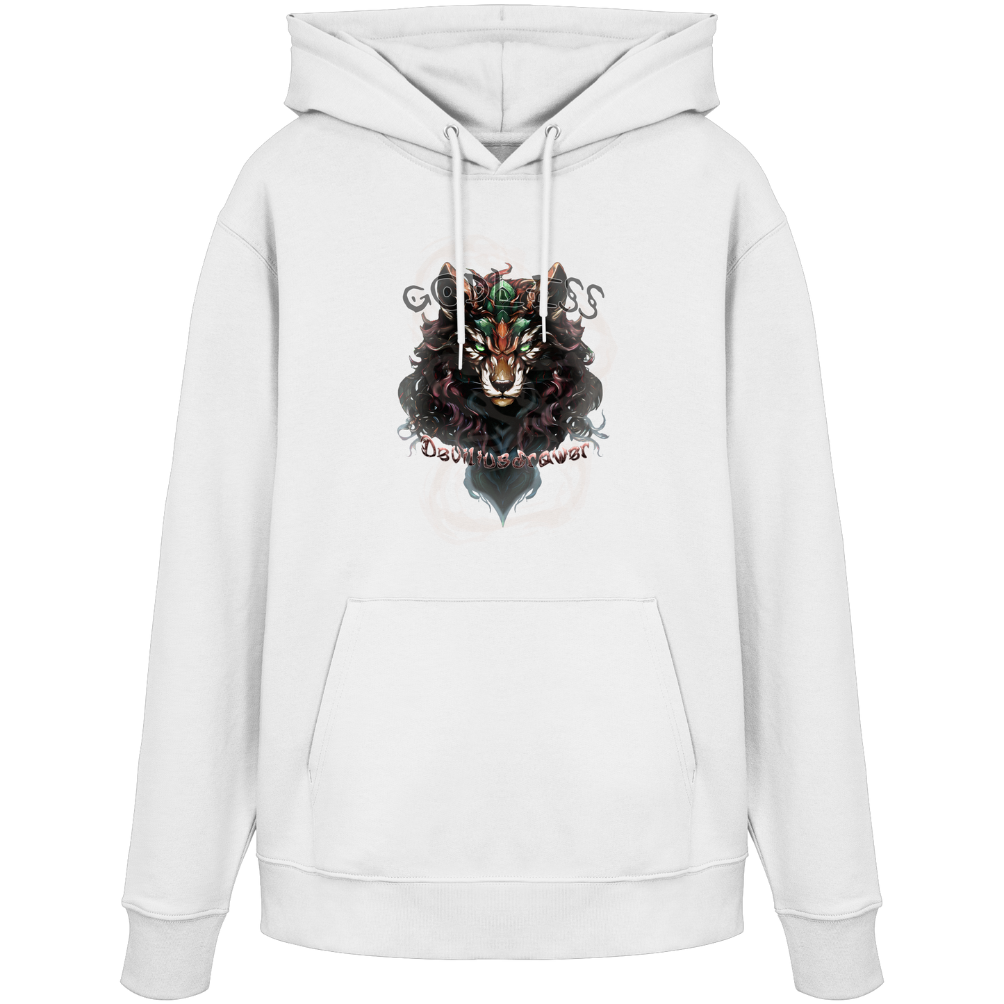 Deviliusdrawer Godless Wolf - Organic Hoodie