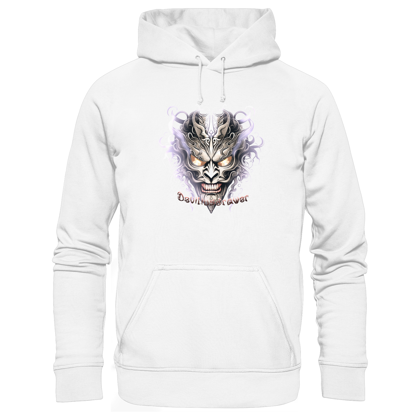 Deviliusdrawer Demon Mask Violet - Organic Hoodie