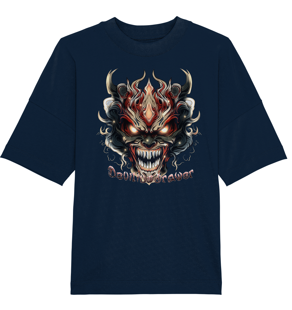 Deviliusdrawer Evil Vamp Mask - Organic Oversize Shirt