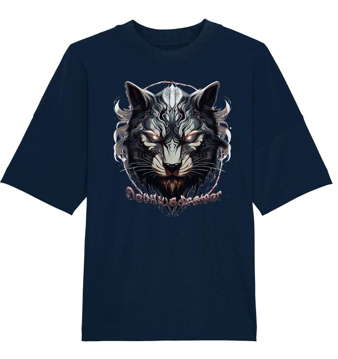 Deviliusdrawer Wolfcat - Organic Oversize Shirt