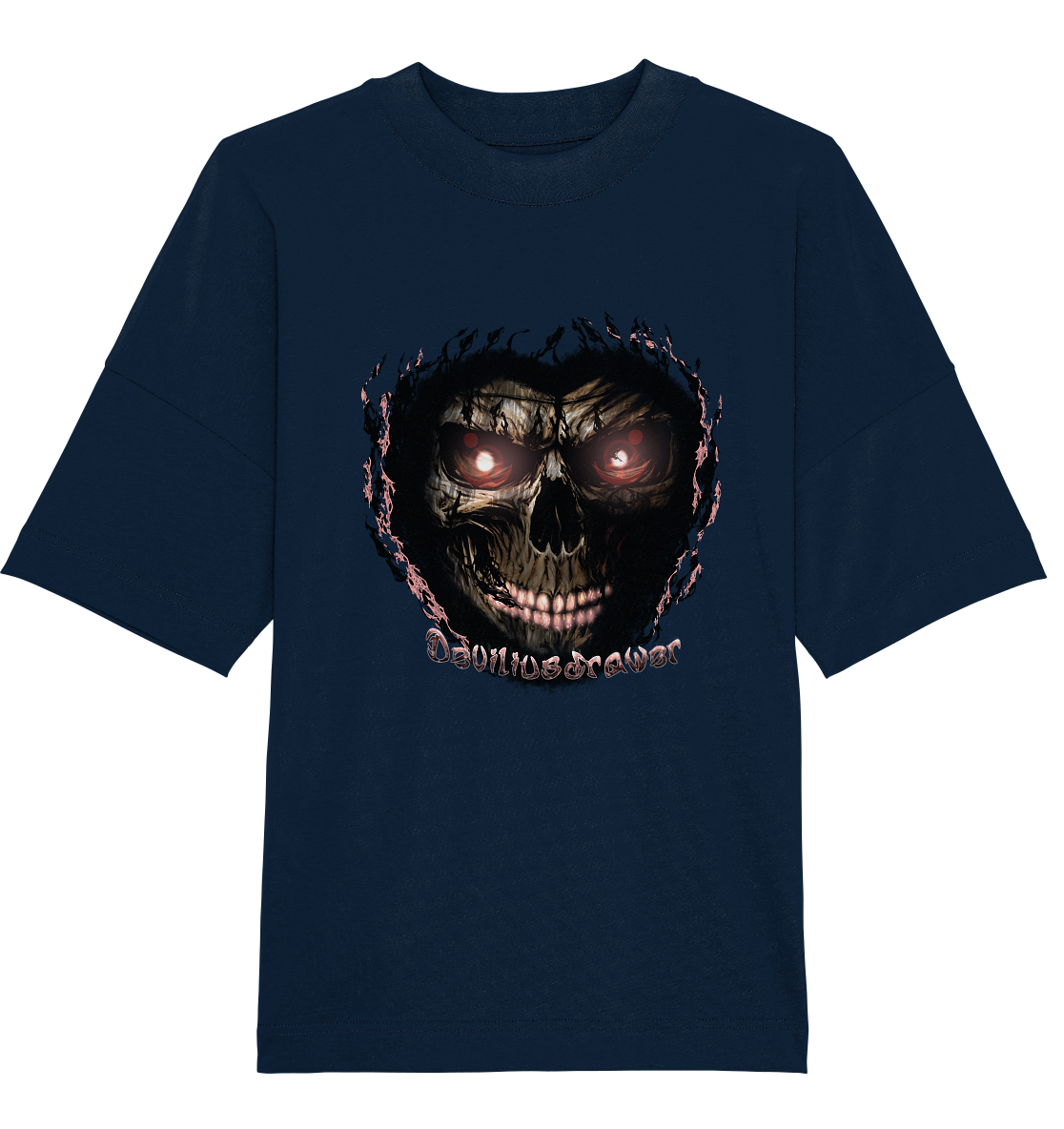 Deviliusdrawer Glow Skeleton - Organic Oversize Shirt