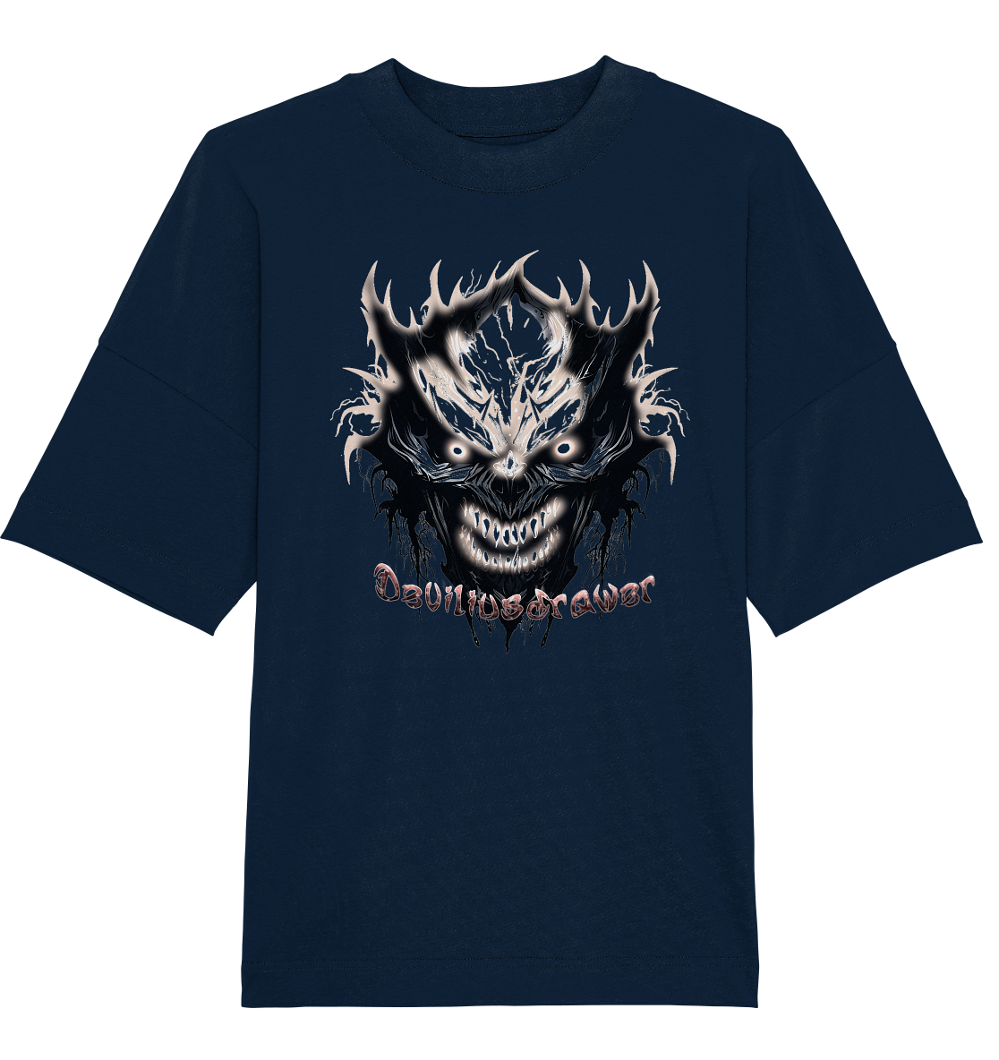 Deviliusdrawer Crazy Glow Devil - Organic Oversize Shirt