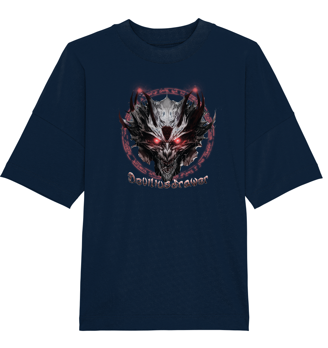 Deviliusdrawer Magic Glow Devil - Organic Oversize Shirt