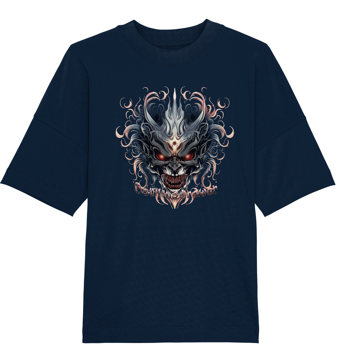 Deviliusdrawer Demon Mask - Organic Oversize Shirt