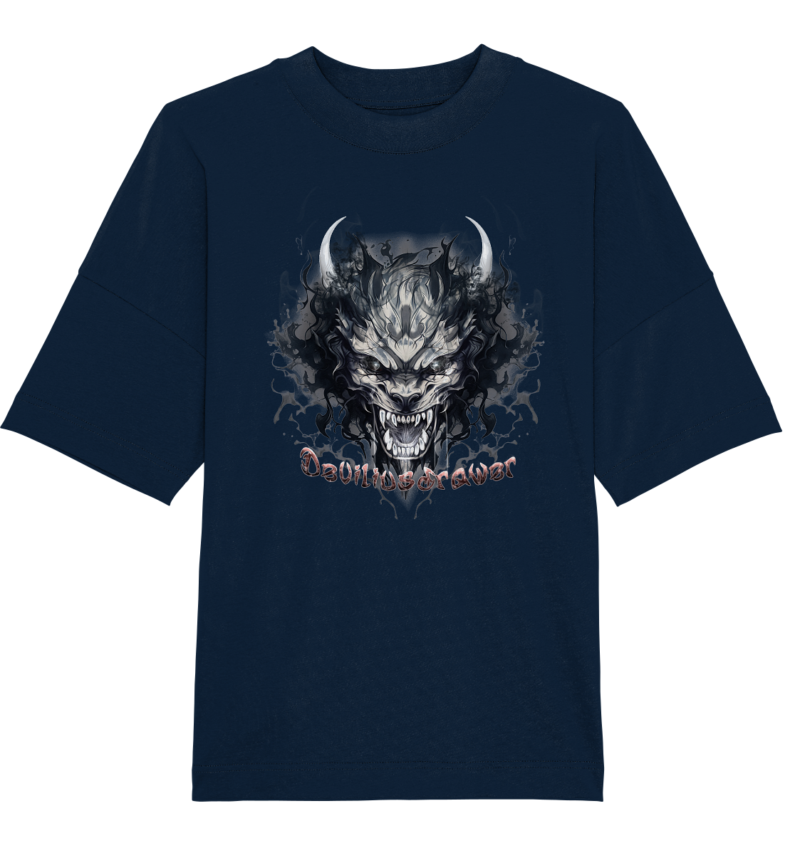 Deviliusdrawer Smoke Beast - Organic Oversize Shirt