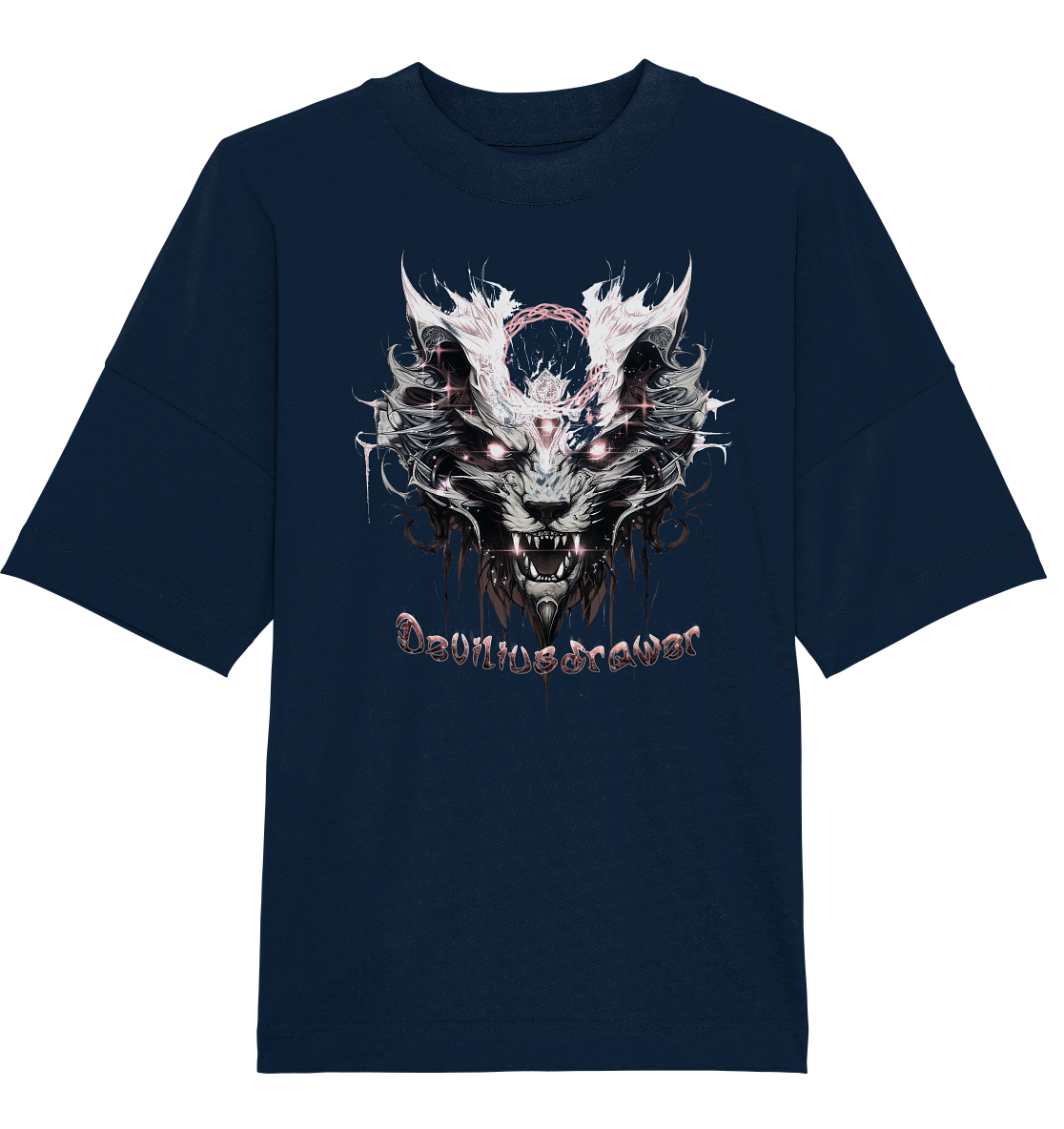 Deviliusdrawer Demonic Glow Cat - Organic Oversize Shirt