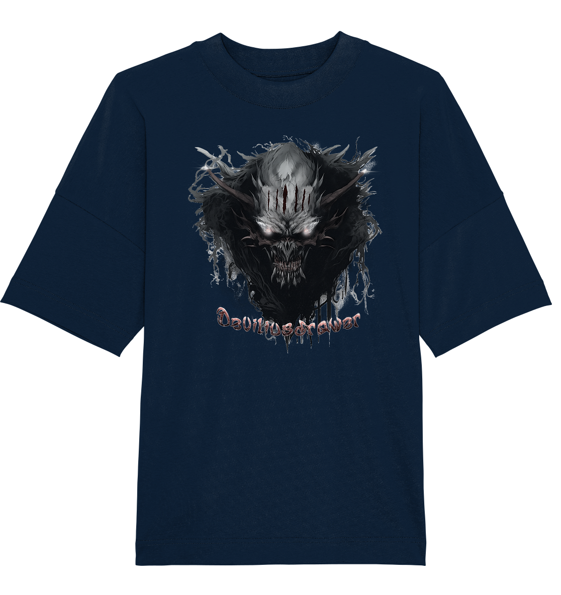 Deviliusdrawer Dark Smoke Demon - Organic Oversize Shirt