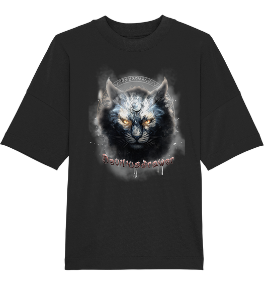 Deviliusdrawer Mysthic Cat - Organic Oversize Shirt