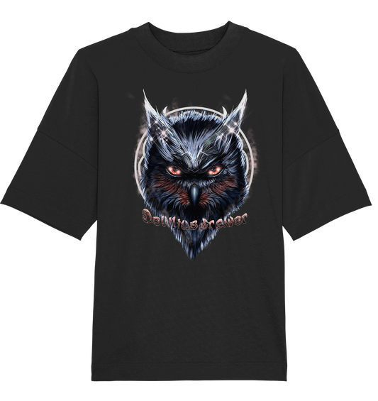 Deviliusdrawer Fire Owl - Organic Oversize Shirt