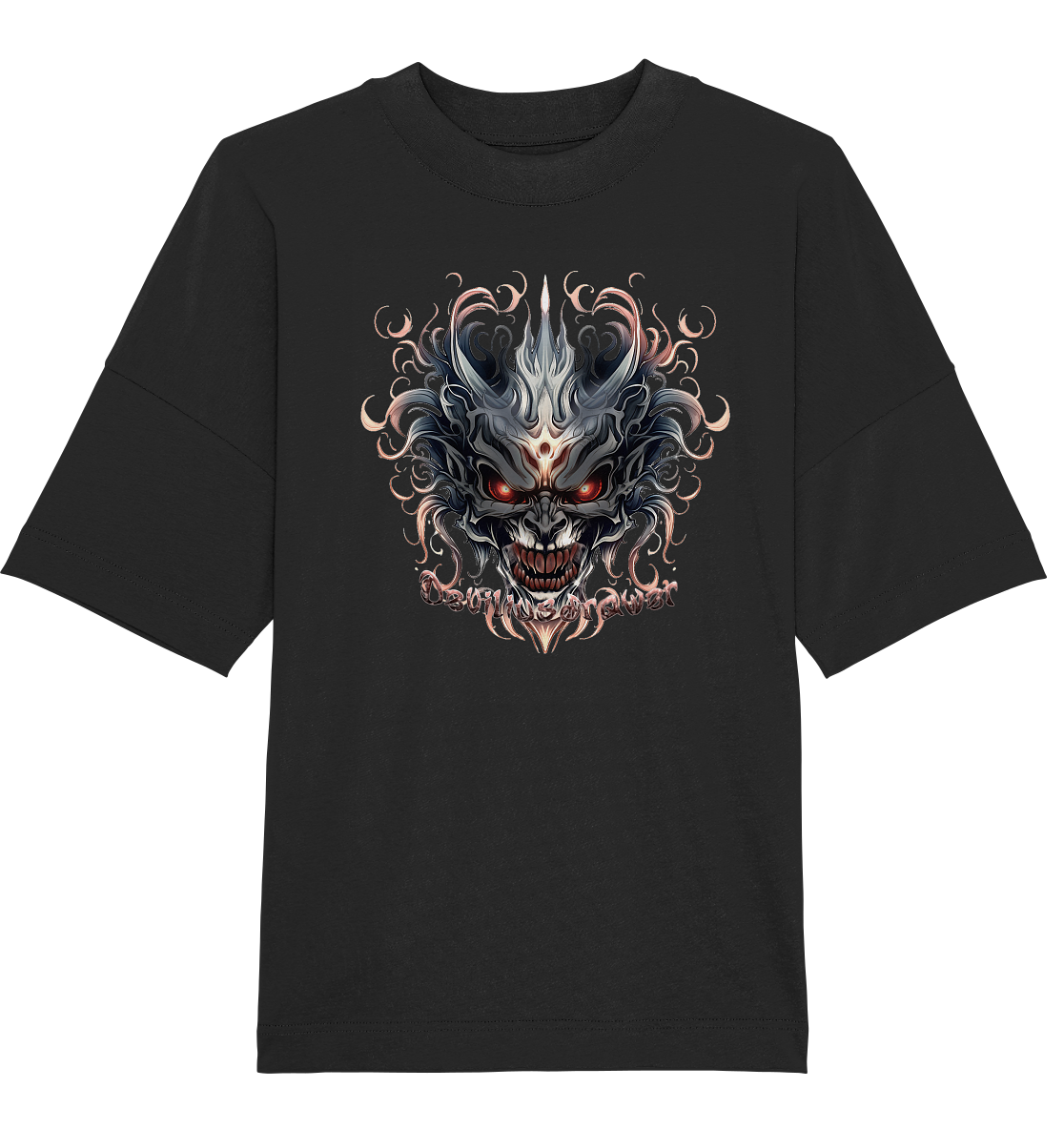 Deviliusdrawer Demon Mask - Organic Oversize Shirt