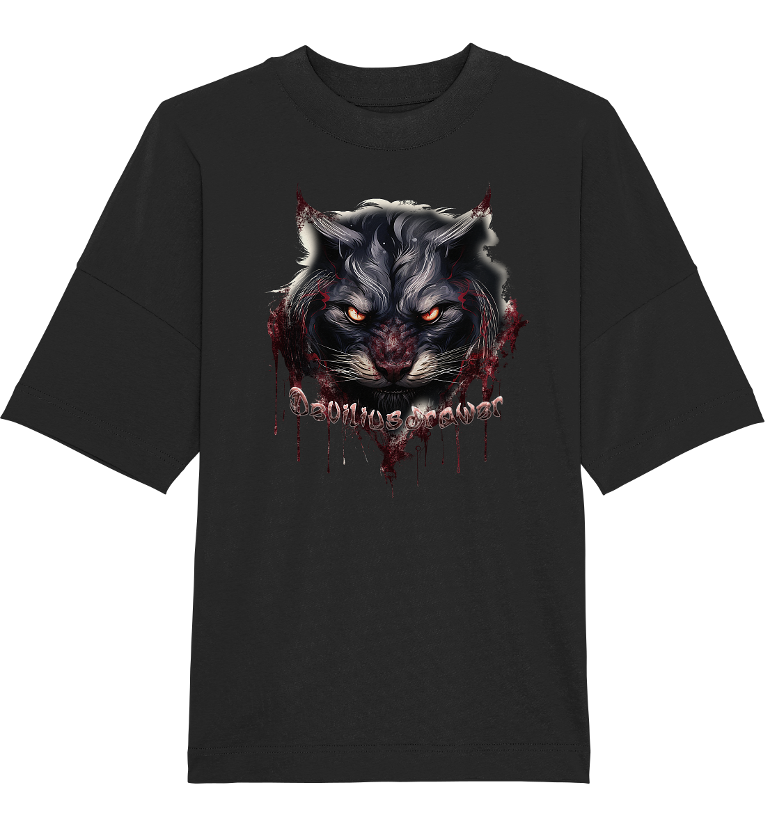 Deviliusdrawer Badass Cat - Organic Oversize Shirt