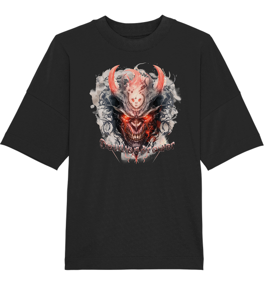 Deviliusdrawer Red Horn Devil - Organic Oversize Shirt