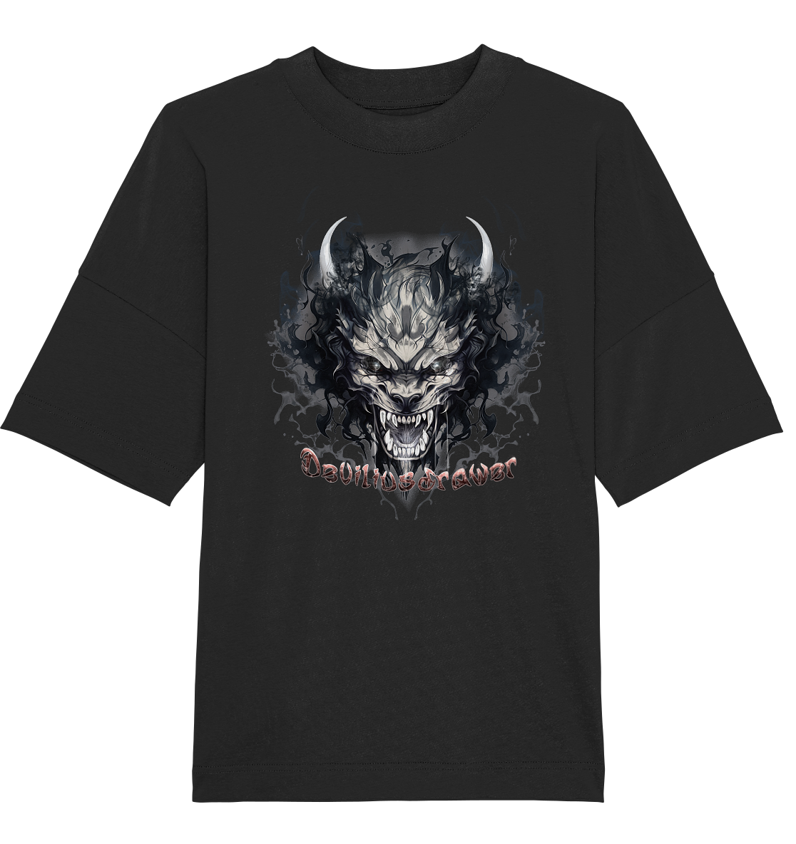 Deviliusdrawer Smoke Beast - Organic Oversize Shirt