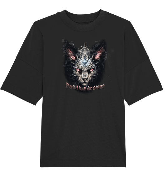 Deviliusdrawer Myshtical Redeyed Cat - Organic Oversize Shirt