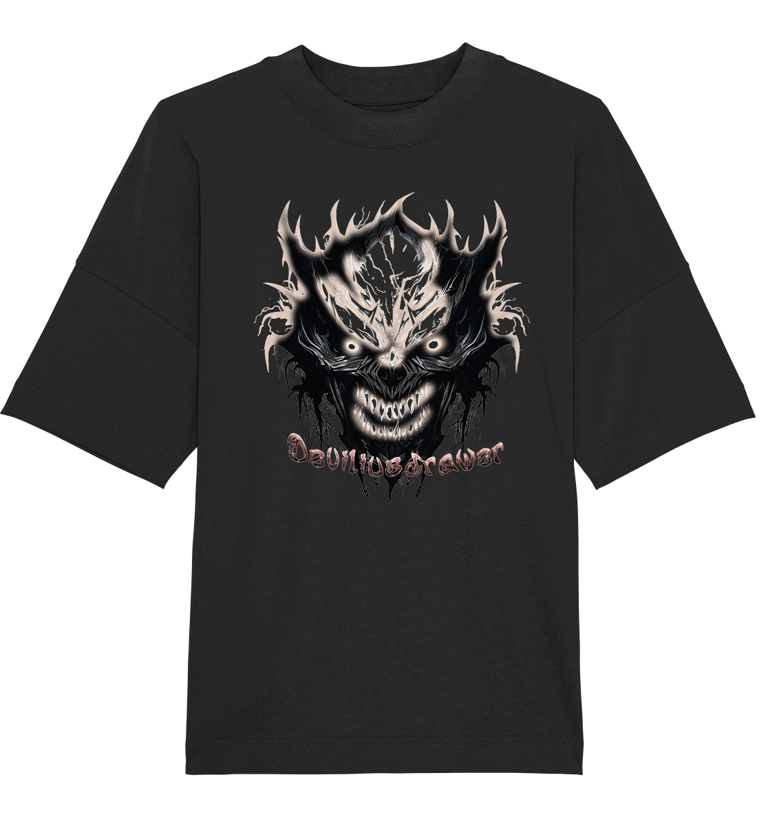 Deviliusdrawer Crazy Glow Devil - Organic Oversize Shirt