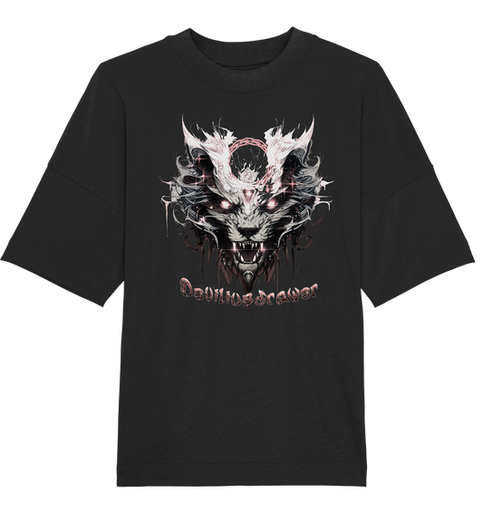 Deviliusdrawer Demonic Glow Cat - Organic Oversize Shirt
